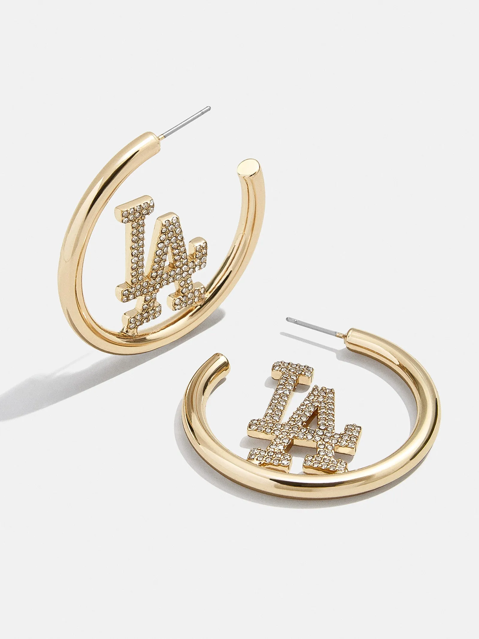 MLB Gold Logo Hoops - Los Angeles Dodgers sold by BaubleBar