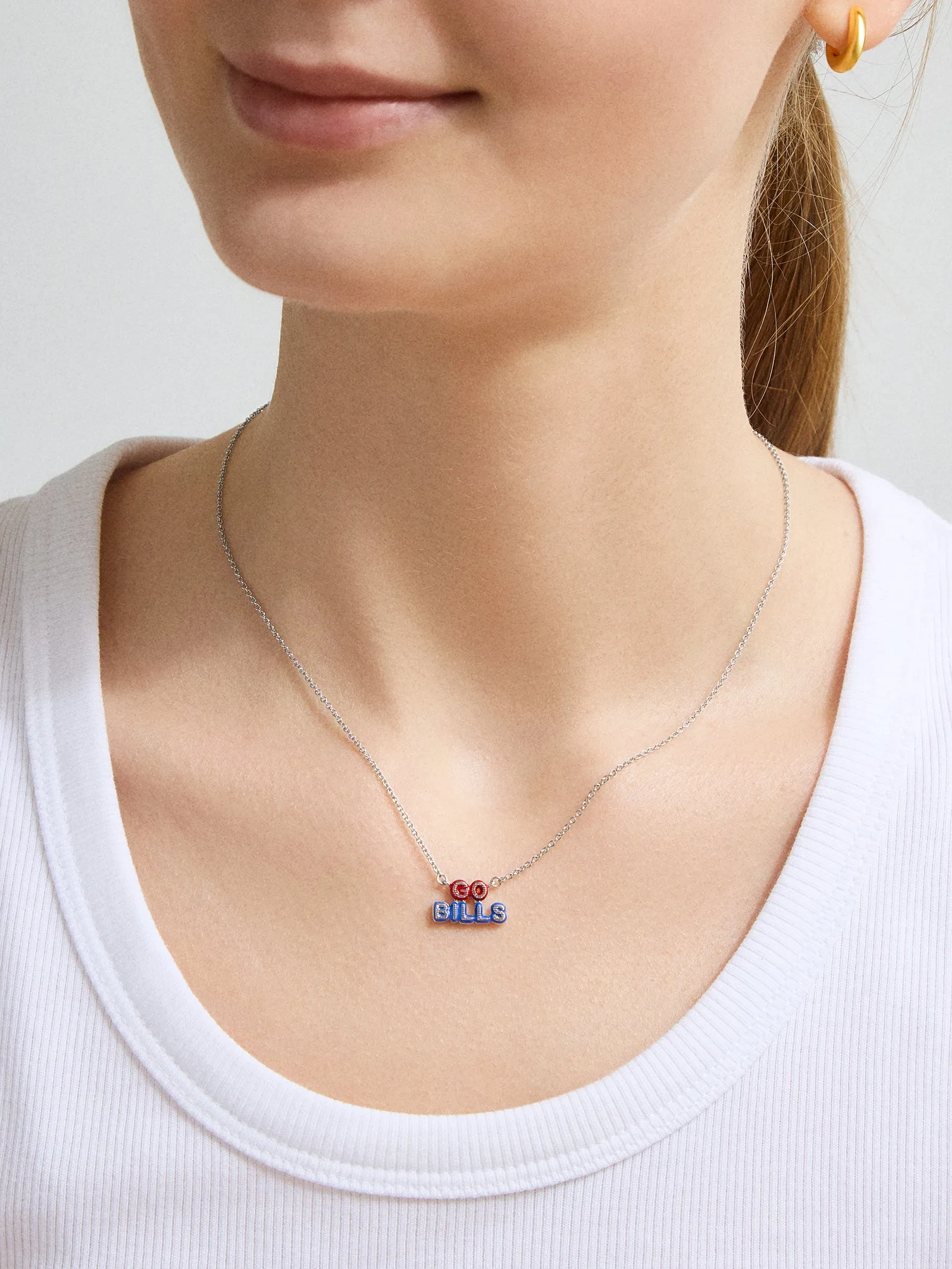 WEAR By Erin Andrews x BaubleBar Enamel Slogan Necklace - Buffalo Bills sold by BaubleBar product image thumbnail 2