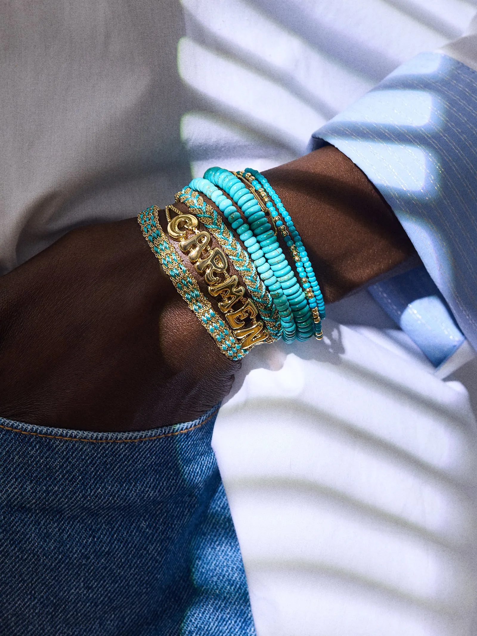 Hannah Bracelet Set - Aqua sold by BaubleBar product image thumbnail 2