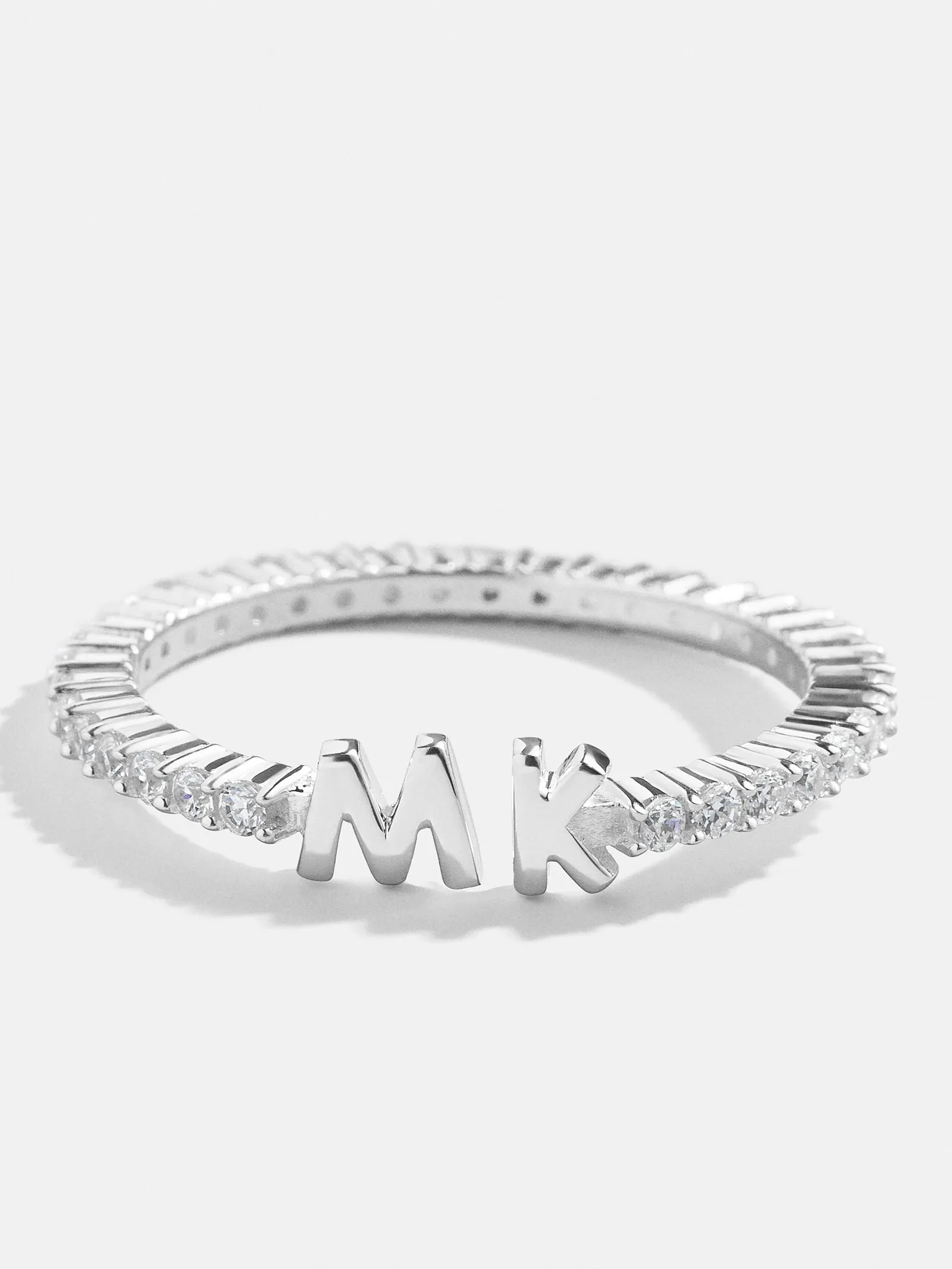 Sterling Silver Custom Initial Ring - Silver sold by BaubleBar product image thumbnail 5