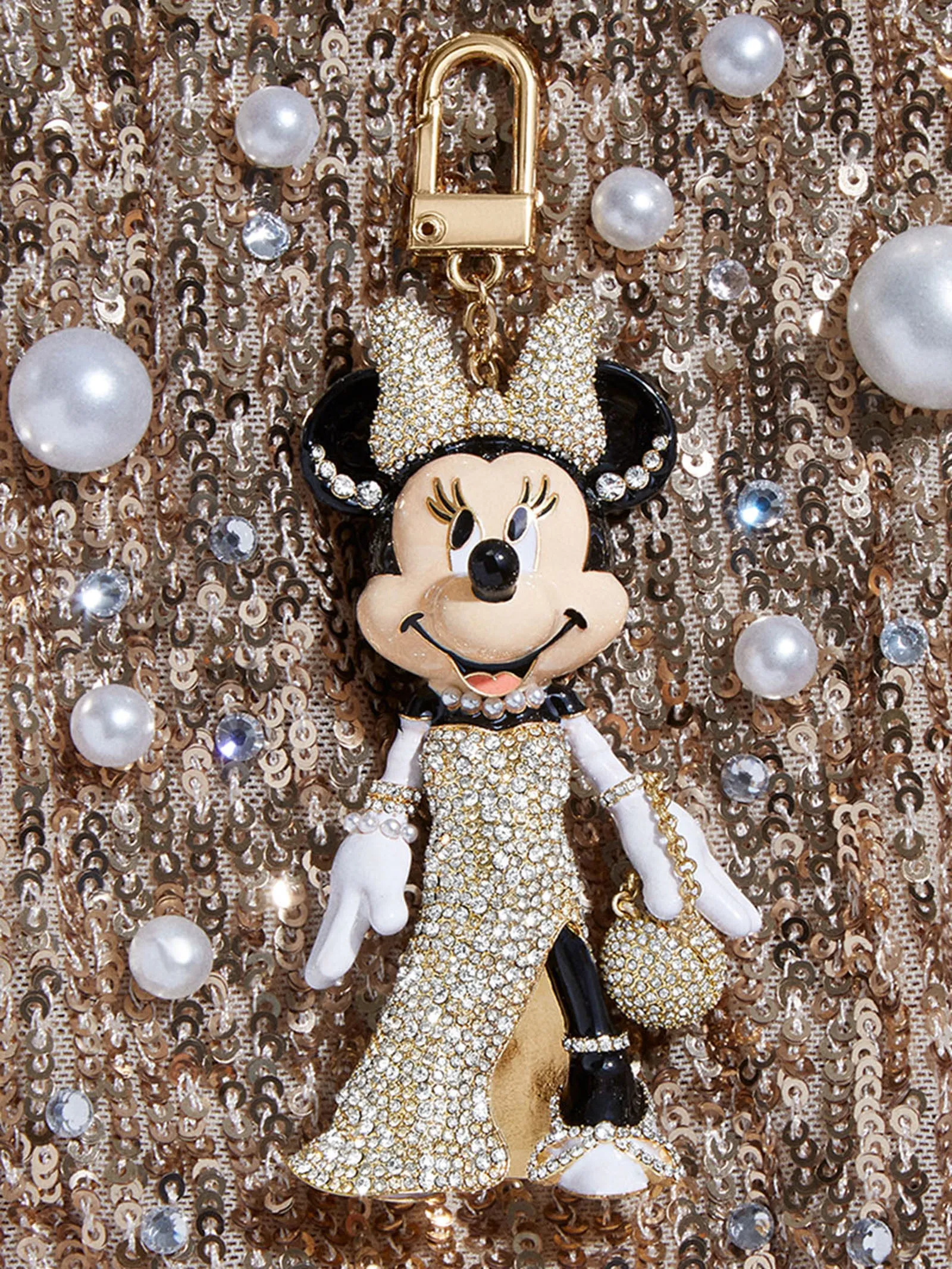 Minnie Mouse disney Bag Charm - Black Tie sold by BaubleBar