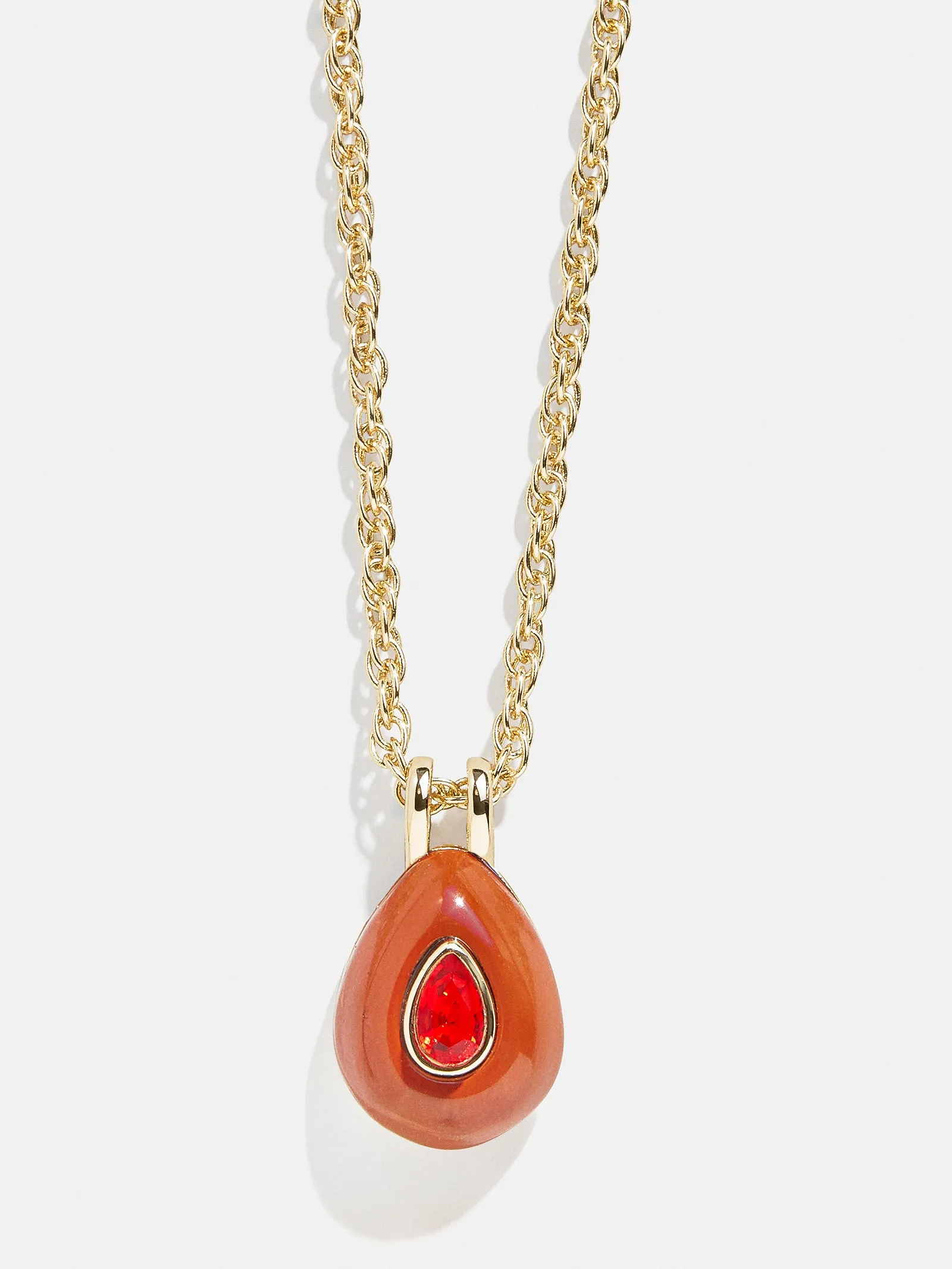Semi-Precious Teardrop Birthstone Necklace - Garnet sold by BaubleBar