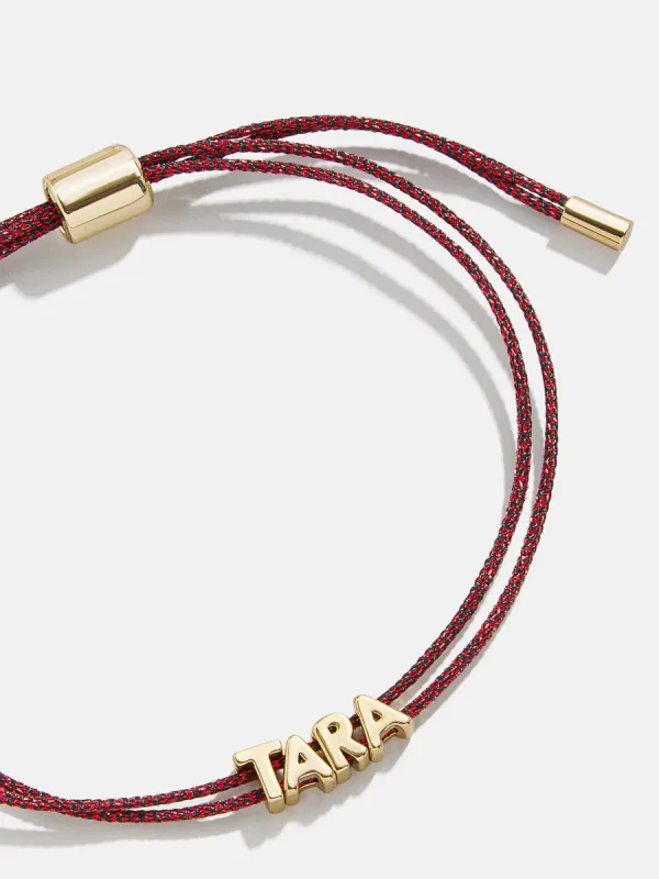 Custom Cord Bracelet - Metallic Red sold by BaubleBar