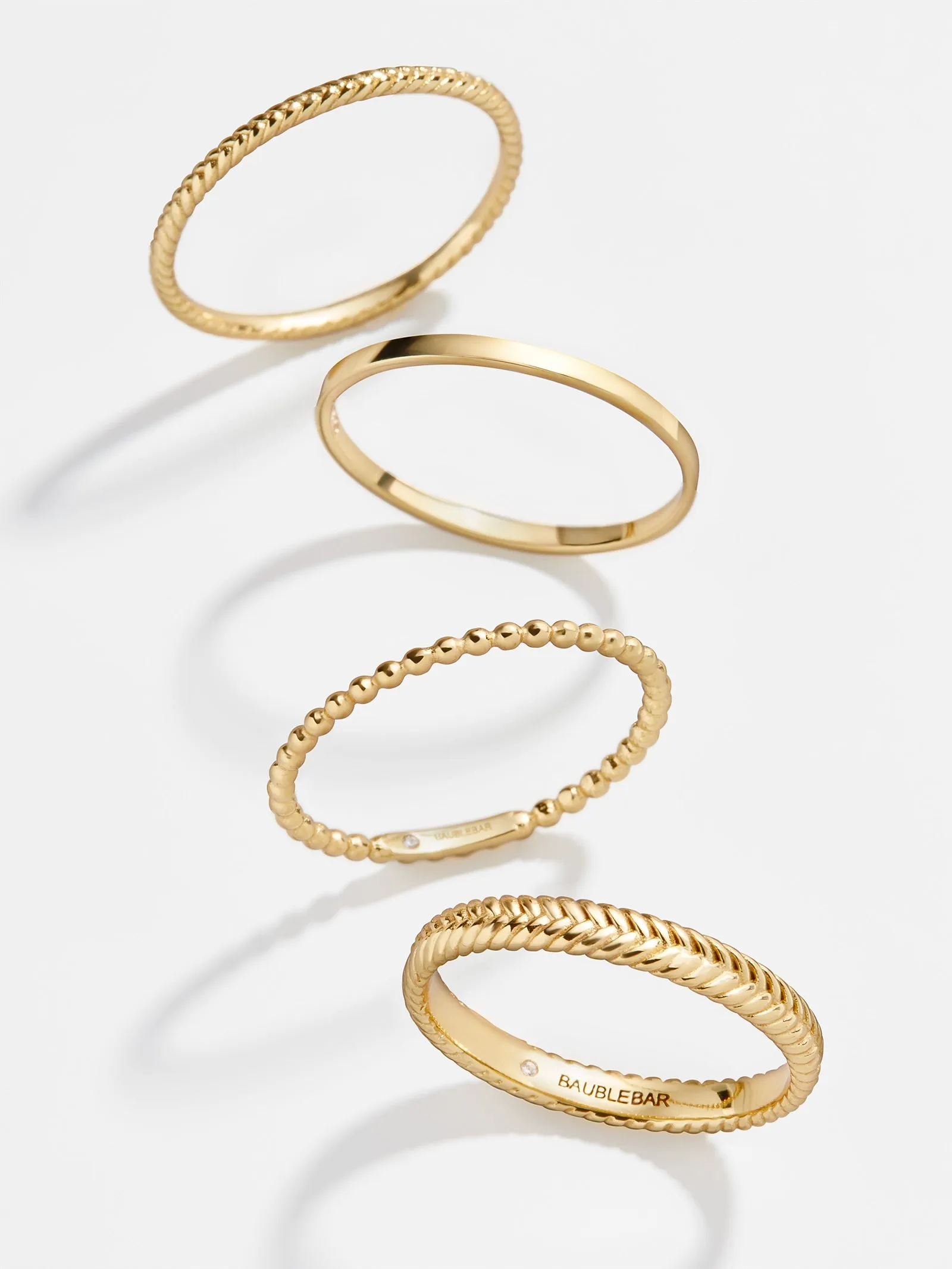 Mamie 18K Gold Ring Set - Gold sold by BaubleBar product image thumbnail 3