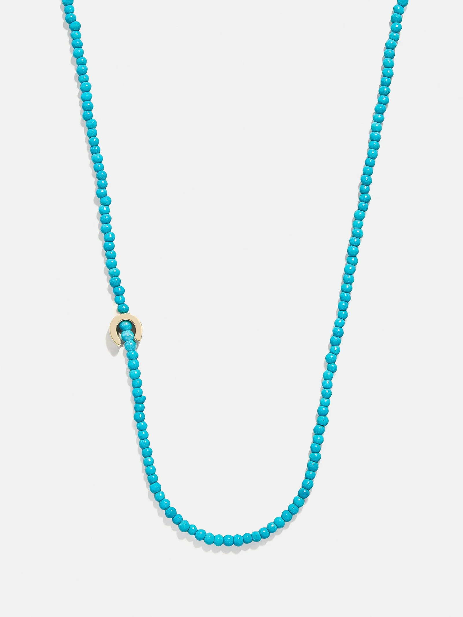 Turquoise Semi-Precious Initial Necklace - Turquoise sold by BaubleBar product image thumbnail 5