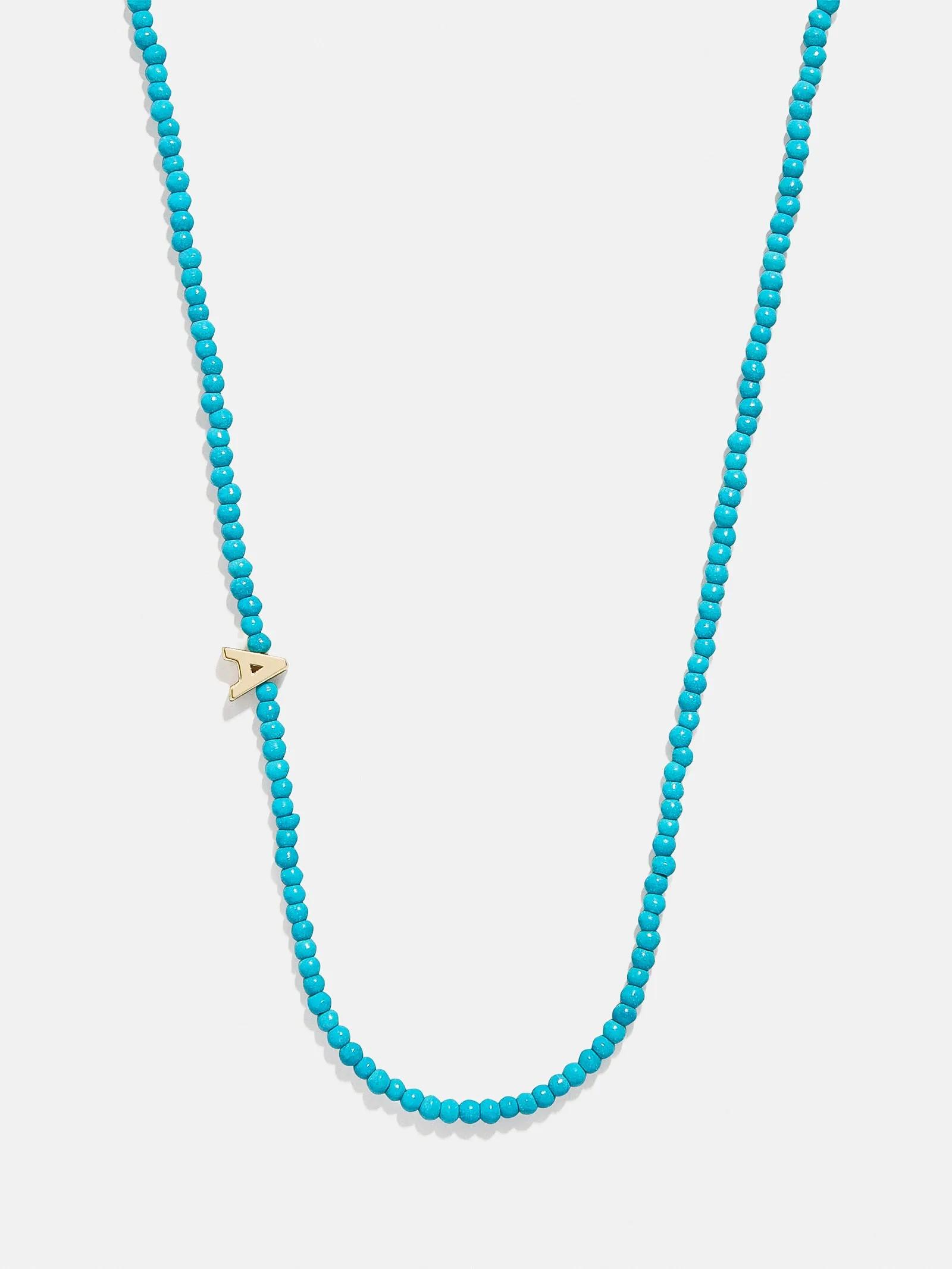 Turquoise Semi-Precious Initial Necklace - Turquoise sold by BaubleBar product image thumbnail 3