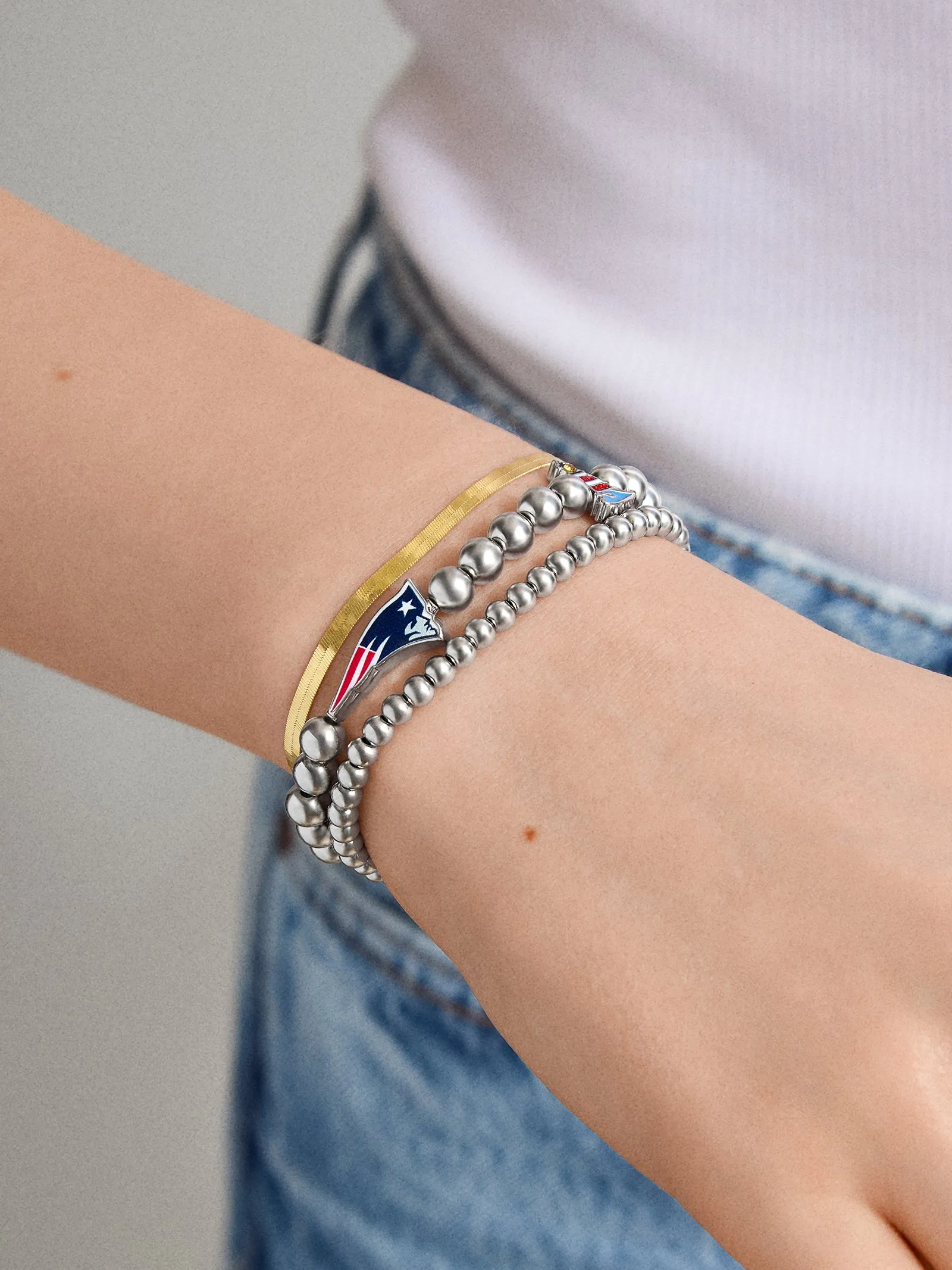 NFL Pisa Charm Bracelet - New England Patriots sold by BaubleBar product image thumbnail 2