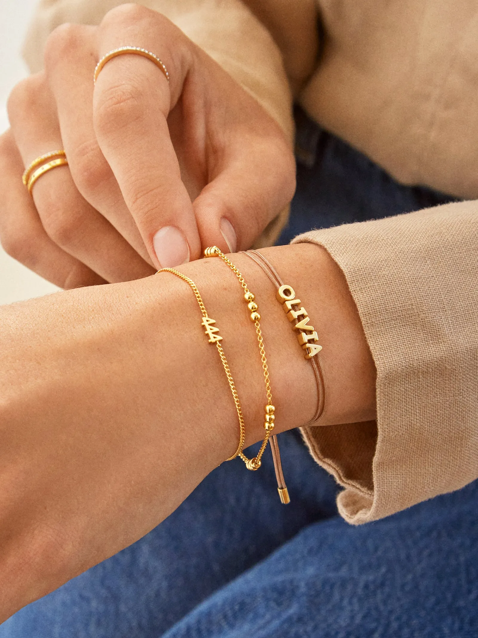 Custom Cord Bracelet - Taupe sold by BaubleBar product image thumbnail 2