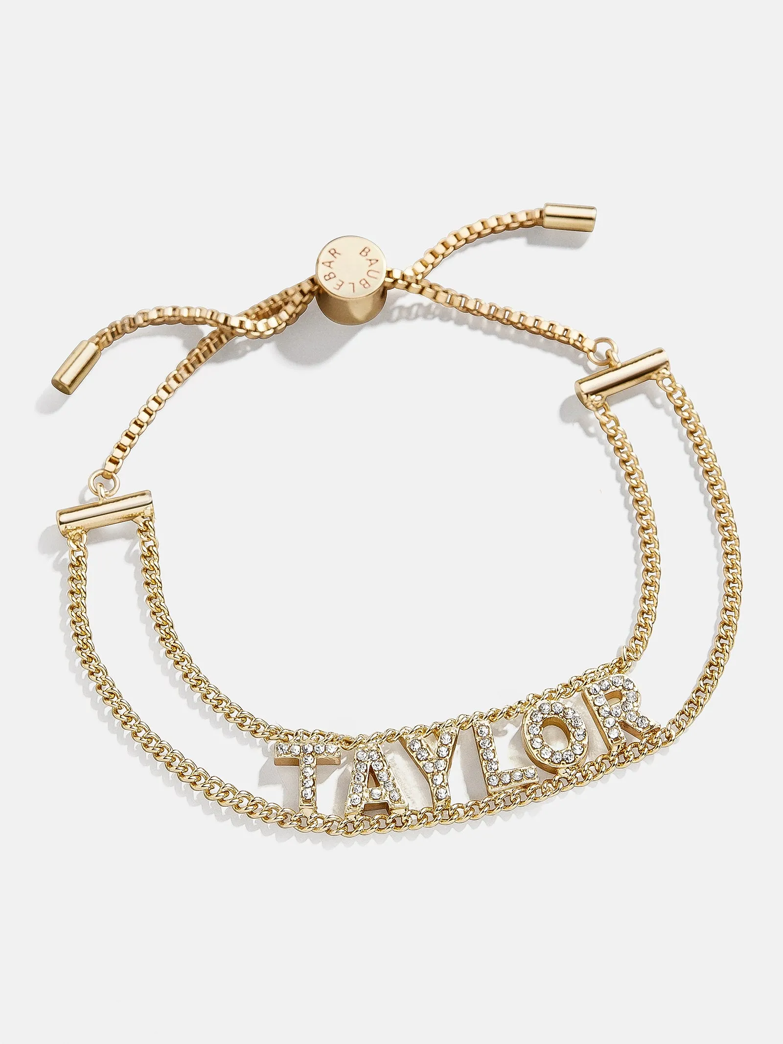 Custom Pavé Nameplate Bracelet - Gold/Pavé sold by BaubleBar product image thumbnail 3