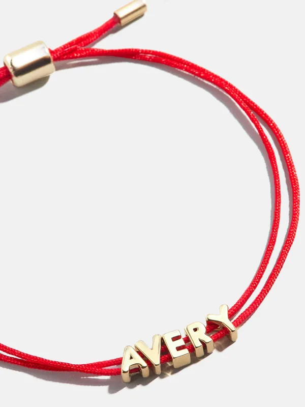 Custom Cord Bracelet - Red sold by BaubleBar