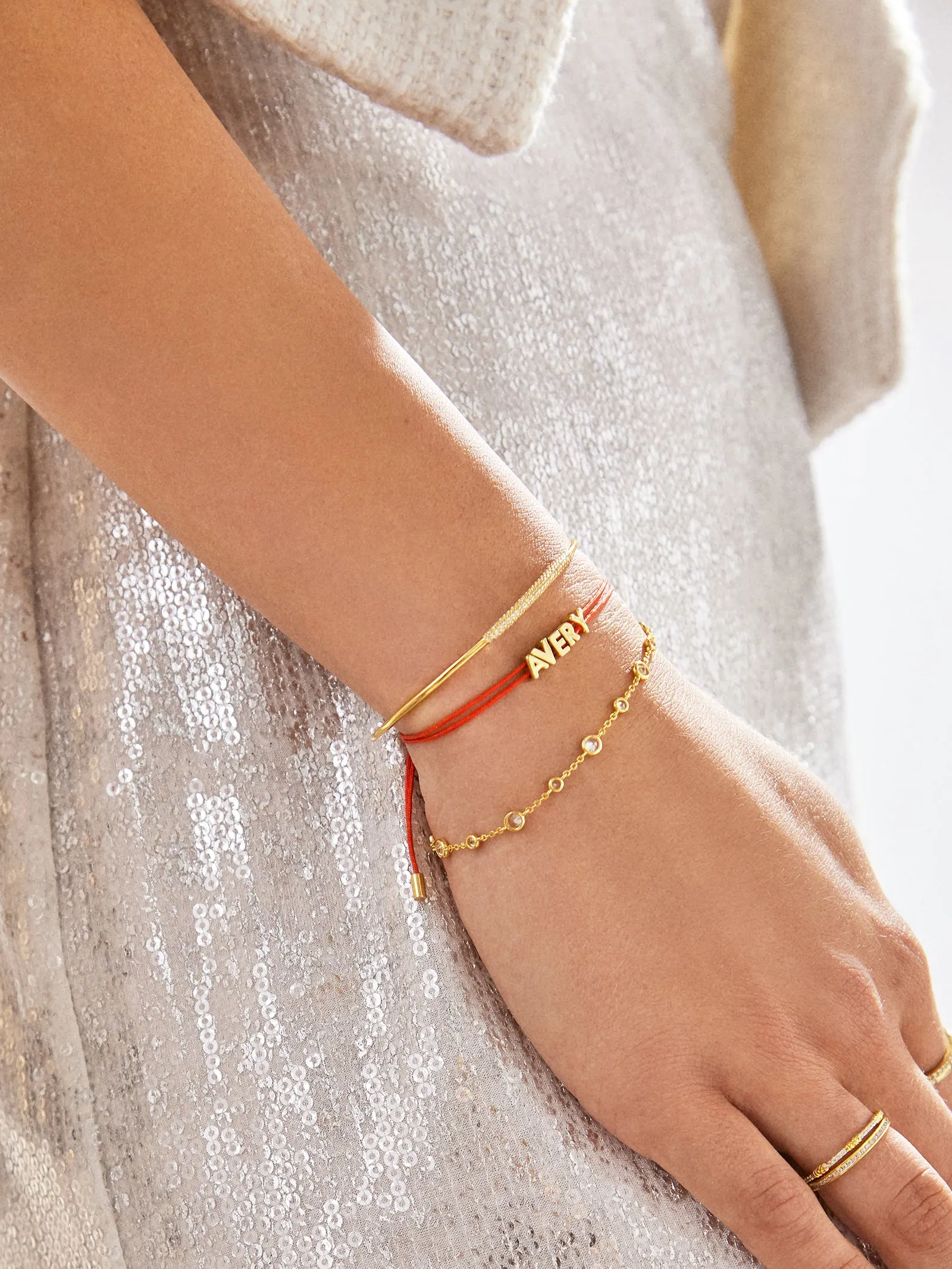 Custom Cord Bracelet - Red sold by BaubleBar product image thumbnail 2