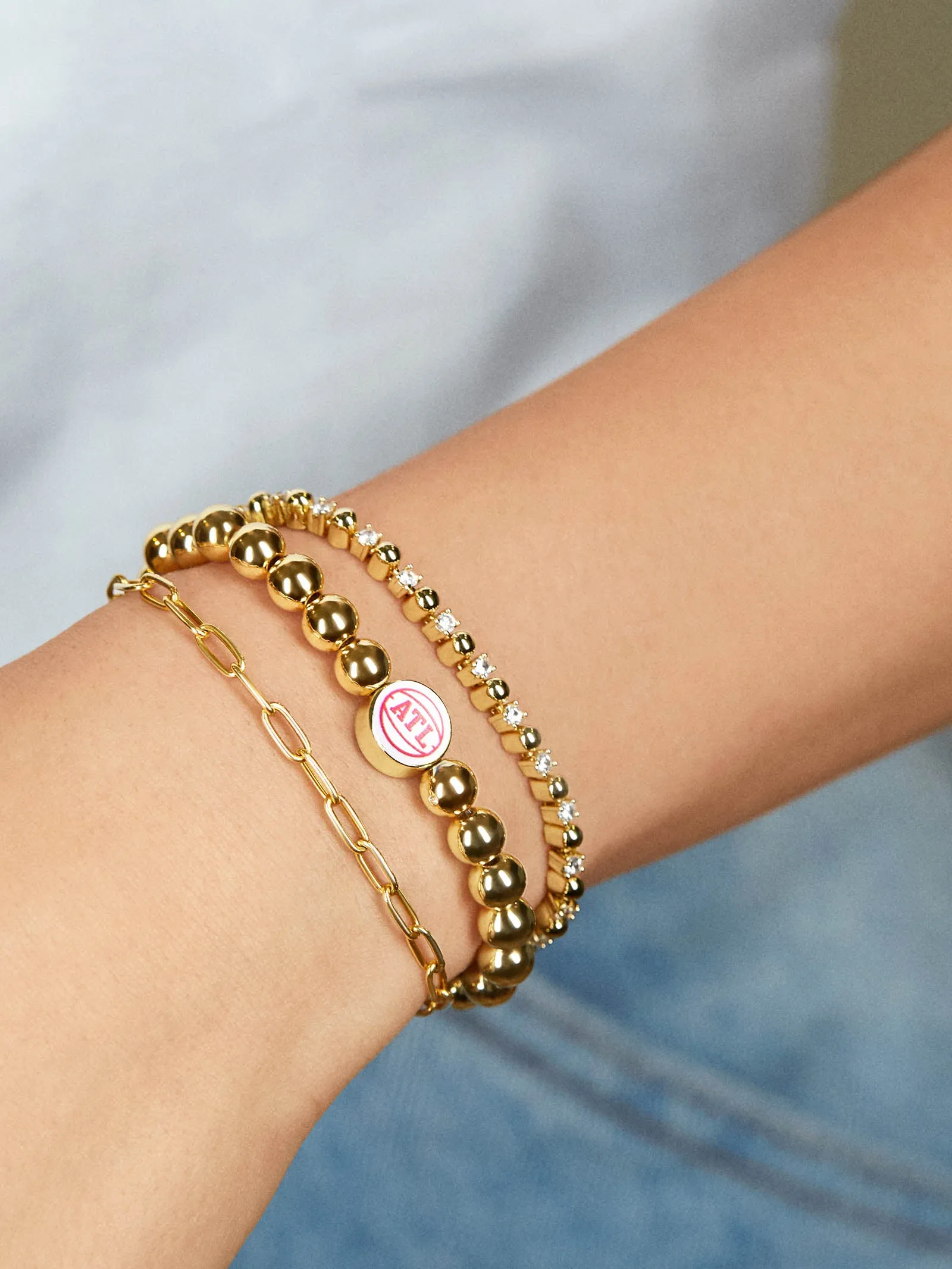 Atlanta Hawks Gold Pisa Bracelet - Atlanta Hawks sold by BaubleBar product image thumbnail 2