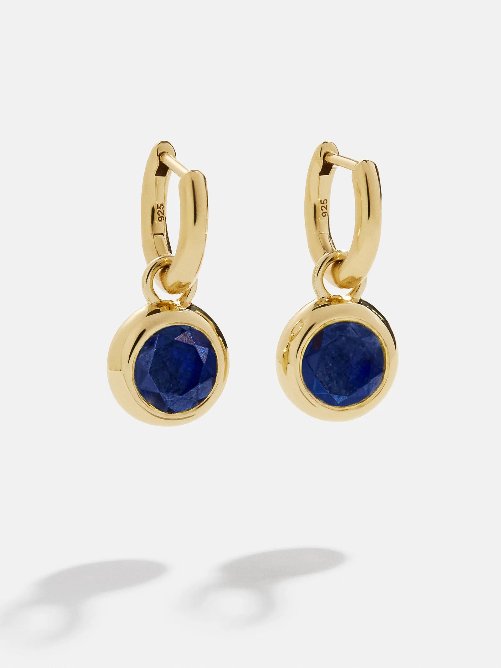 18K Gold Birthstone Drop Earrings - Sapphire sold by BaubleBar