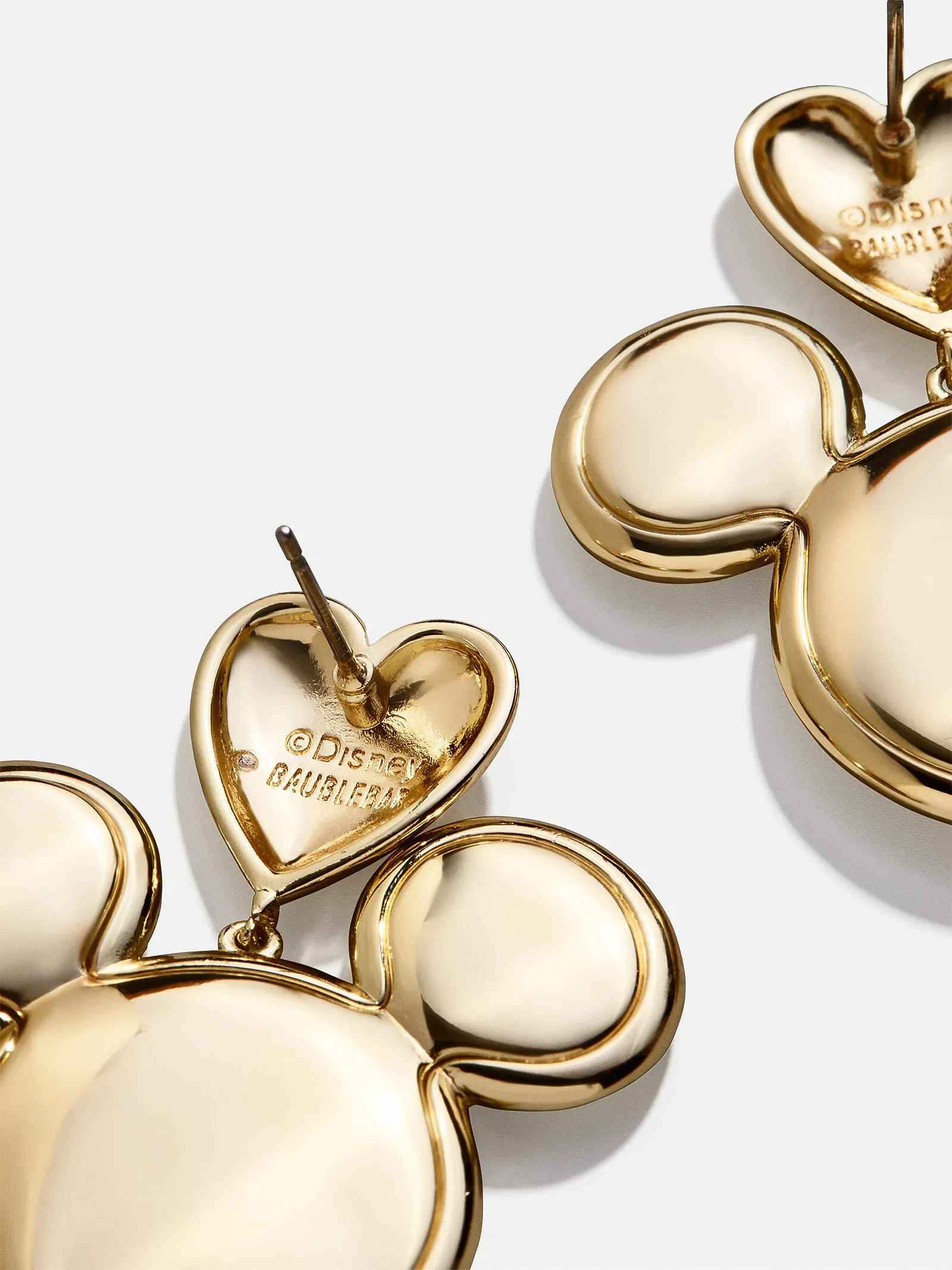 Mickey Mouse Disney Gold Heart Earrings - Gold sold by BaubleBar product image thumbnail 3