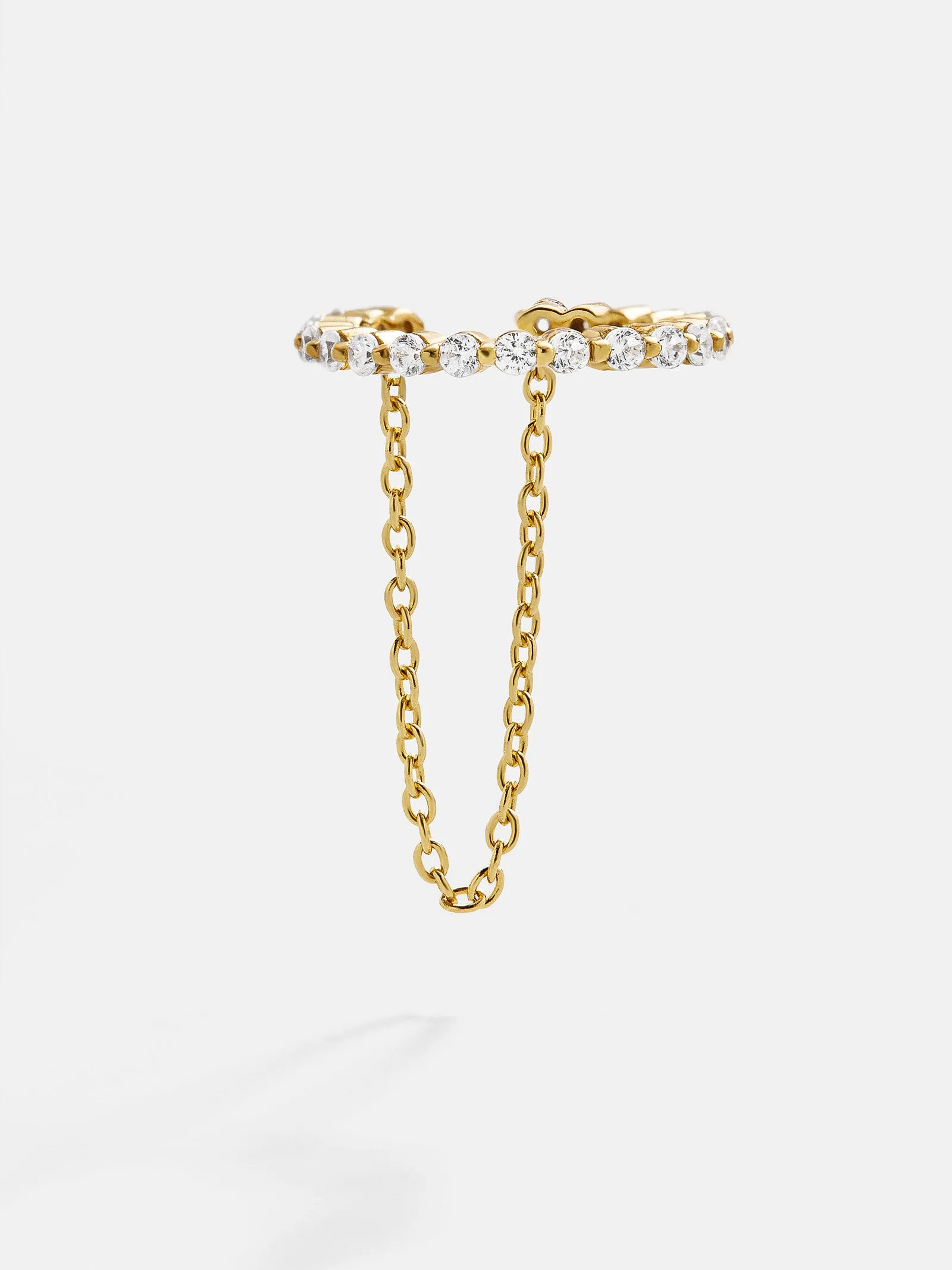 Kate 18K Gold Ear Cuff - Clear/Gold sold by BaubleBar product image thumbnail 3