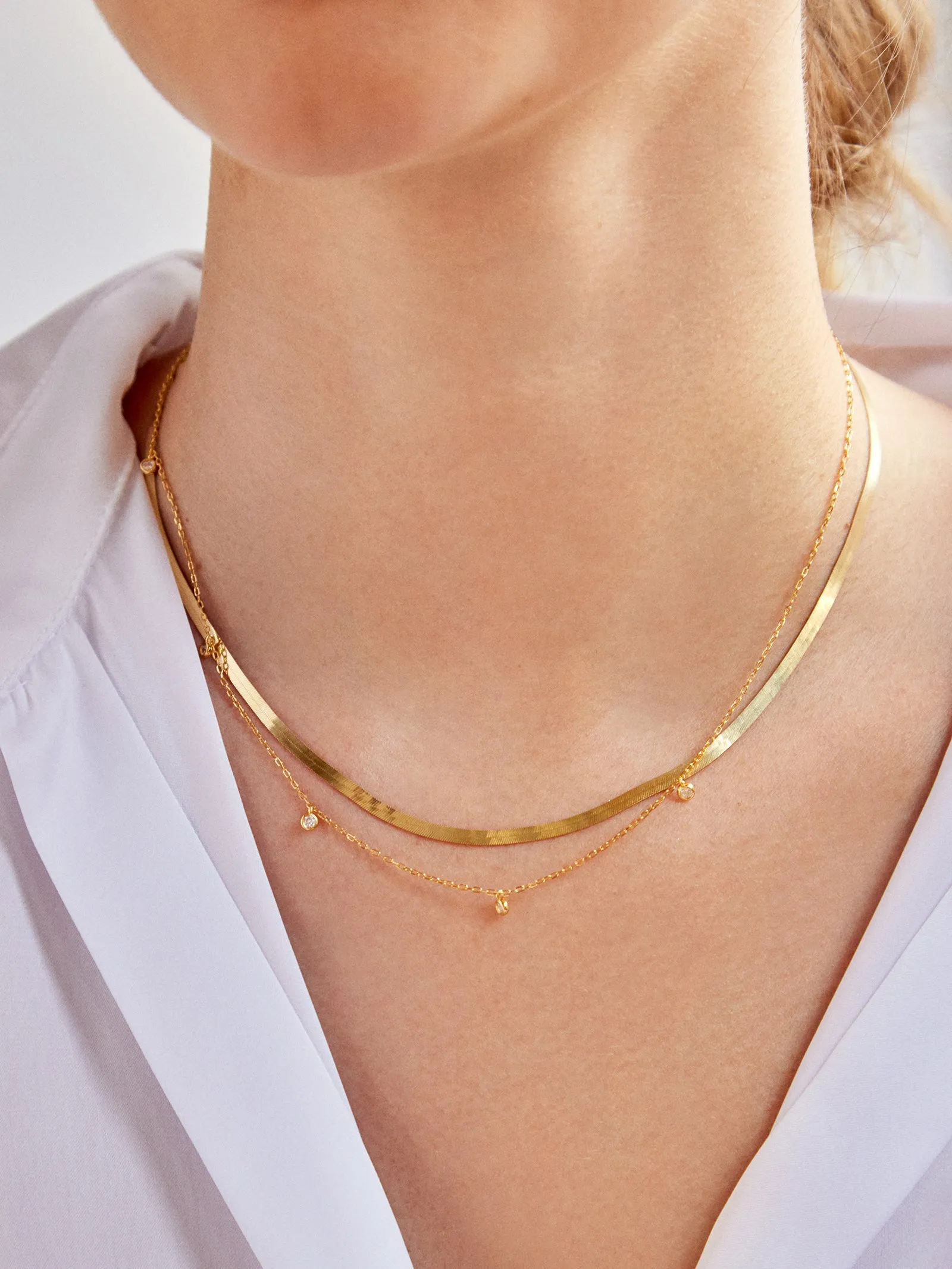 Mini Gia 14K Gold Necklace sold by BaubleBar product image thumbnail 2
