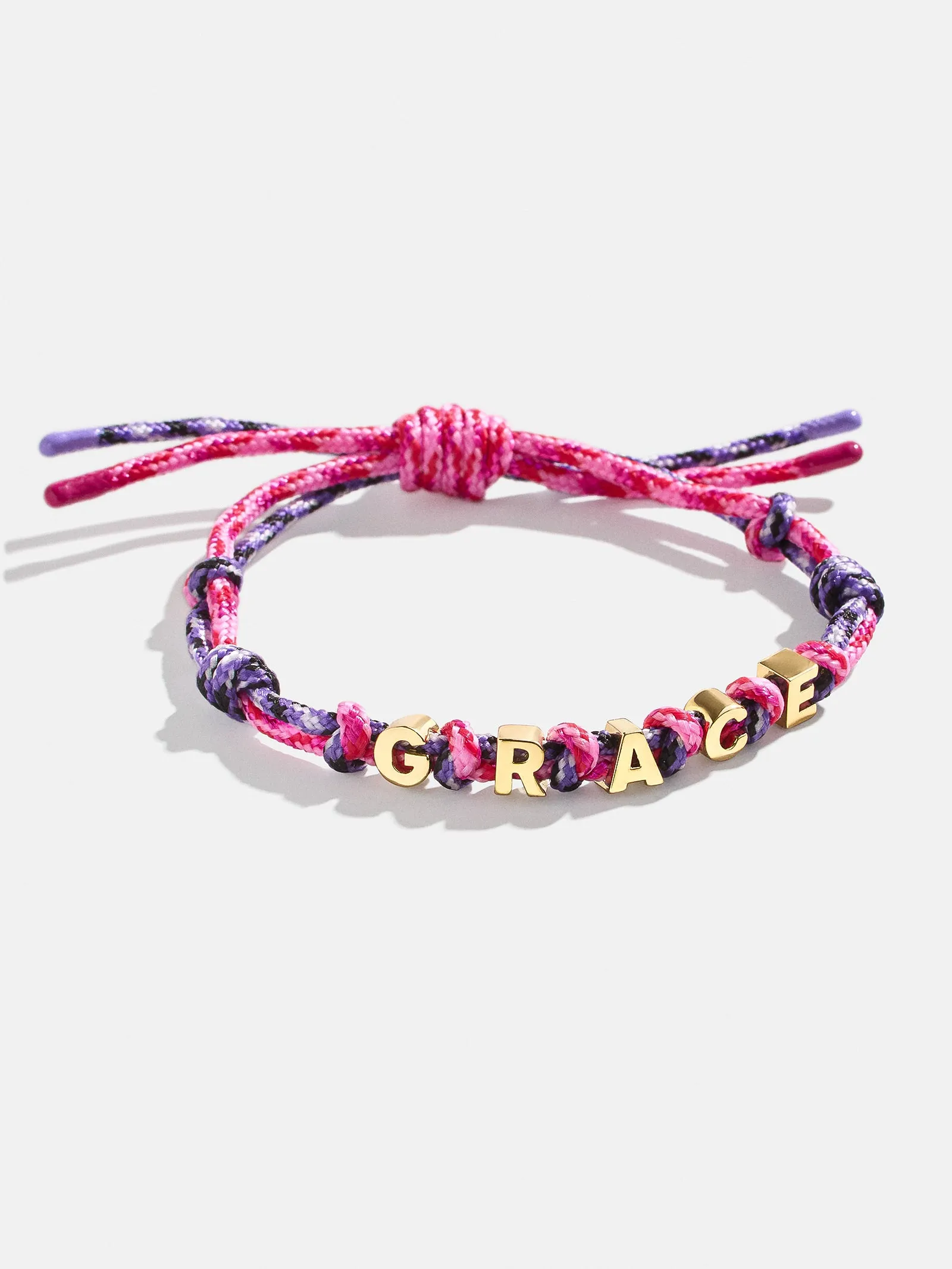 Paracord Waterproof Custom Nameplate Bracelet - Pink Passionfruit sold by BaubleBar