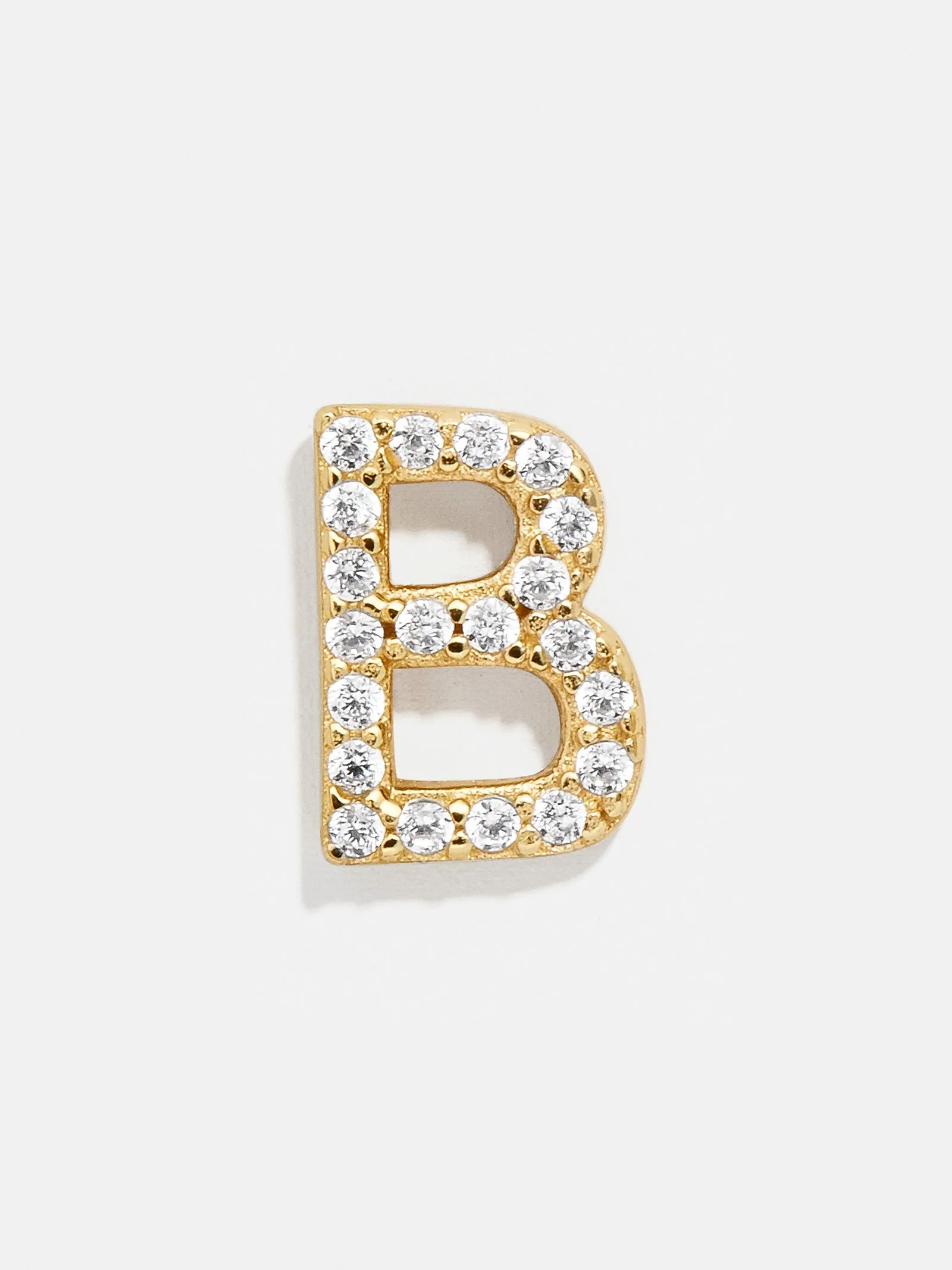 Single 18K Gold Initial Earring - Gold/Pavé sold by BaubleBar product image thumbnail 4