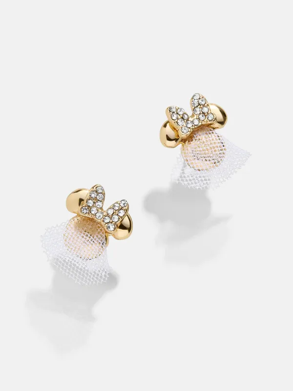 Minnie Mouse Disney Here Comes The Bride Earrings - White sold by BaubleBar