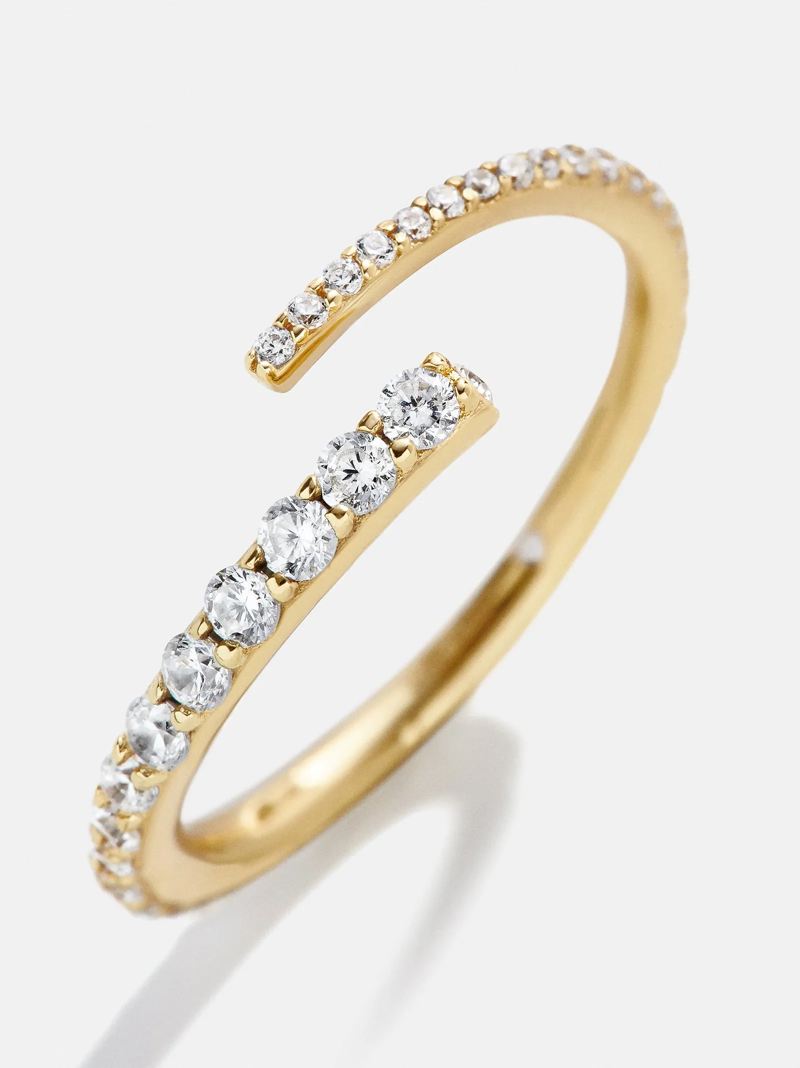 Nicole 18K Gold Ring - Gold/Pavé sold by BaubleBar product image thumbnail 3