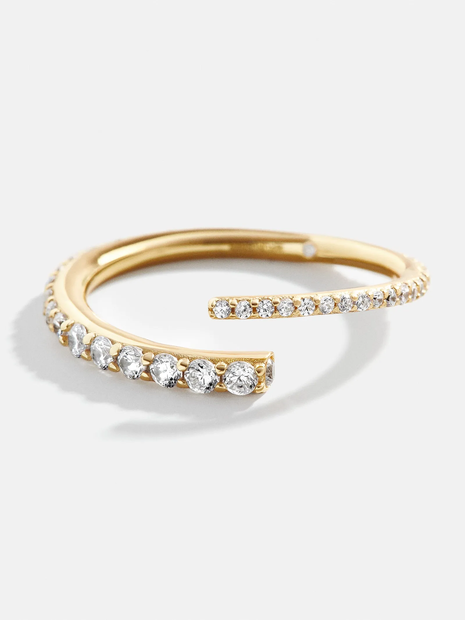 Nicole 18K Gold Ring - Gold/Pavé sold by BaubleBar