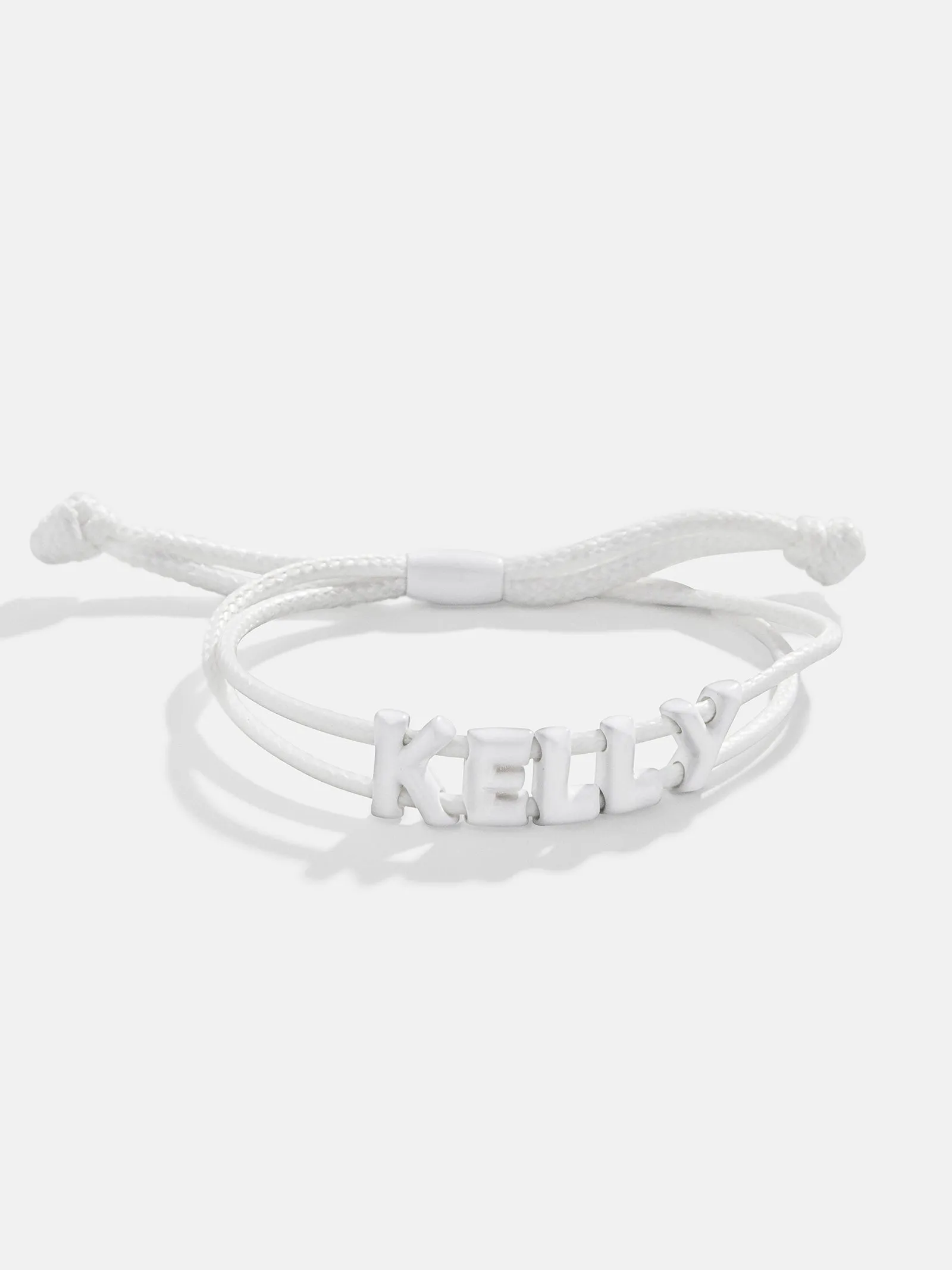Say It All Custom Slider Cord Bracelet - White sold by BaubleBar product image thumbnail 4