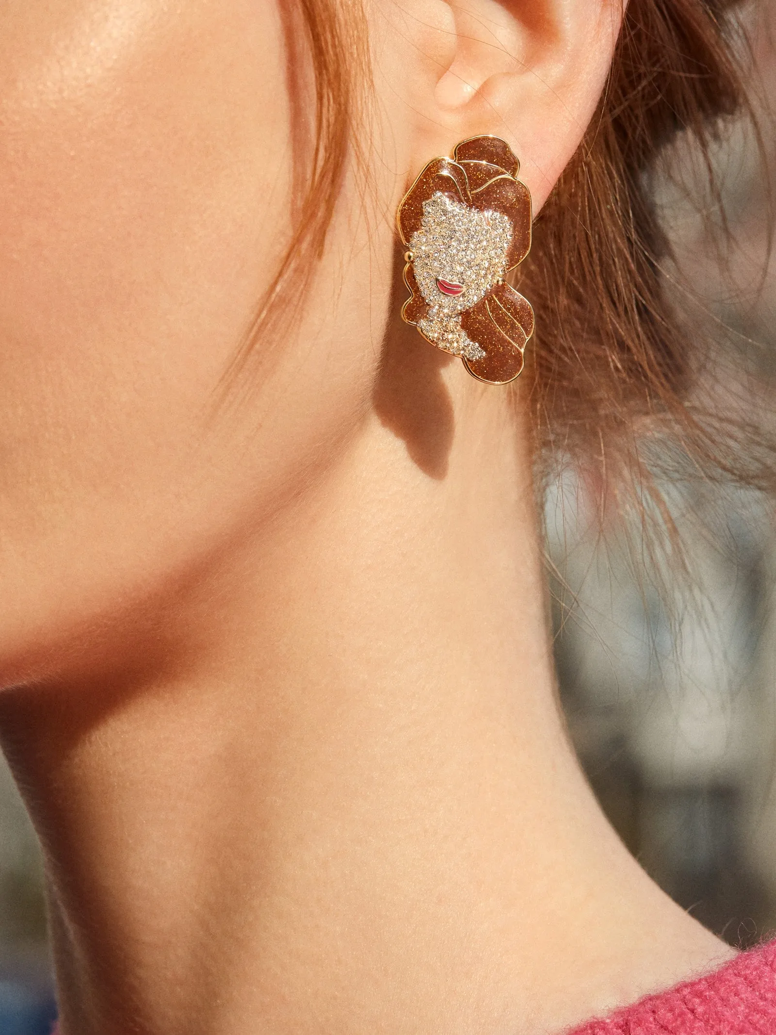 Belle Disney Earrings - Gold sold by BaubleBar product image thumbnail 2