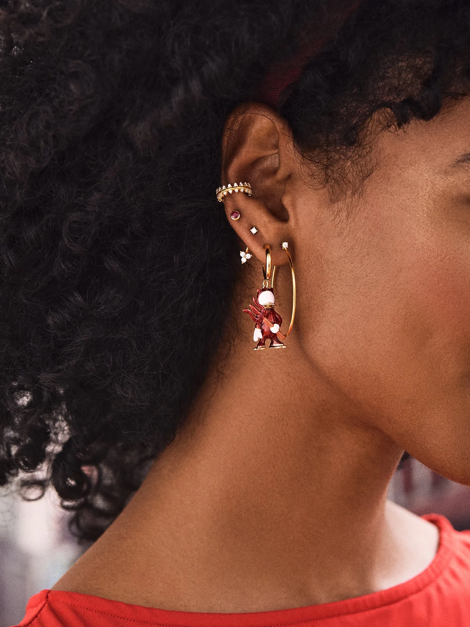 Donald Duck Disney Devil Earrings - Donald Duck sold by BaubleBar product image thumbnail 2