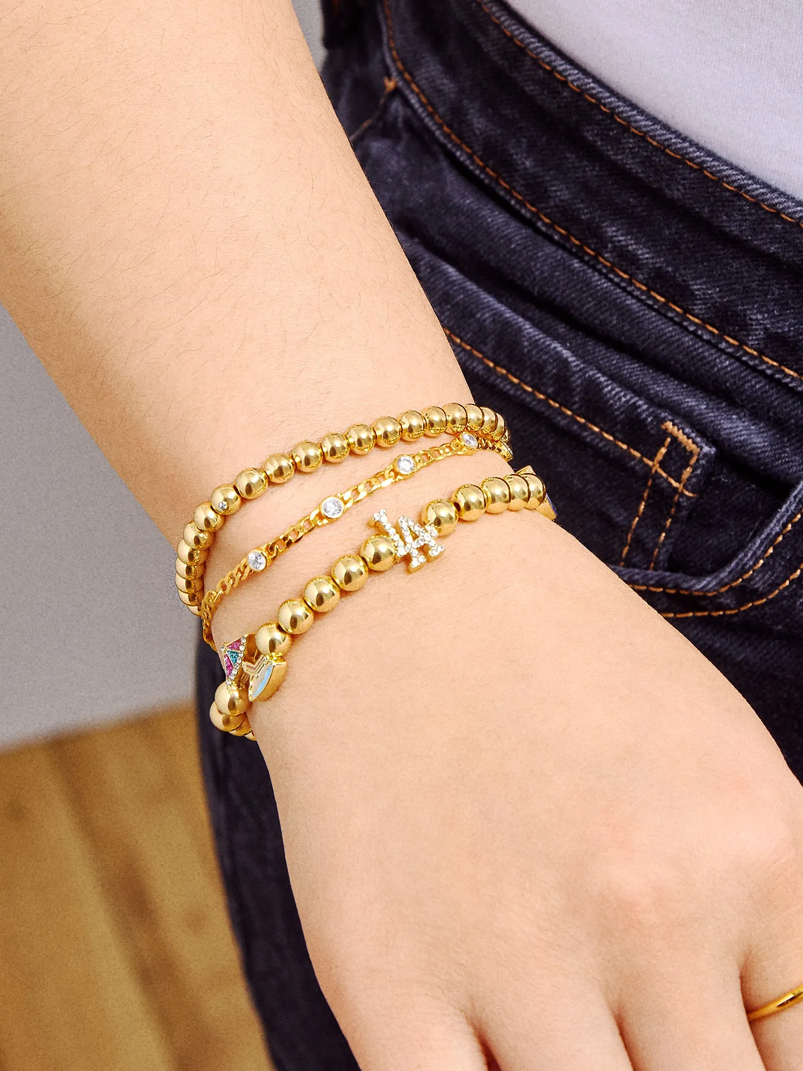 MLB Pisa Charm Bracelet - Los Angeles Dodgers sold by BaubleBar product image thumbnail 2