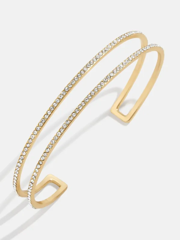 Val Cuff Bracelet - Gold/Pavé sold by BaubleBar