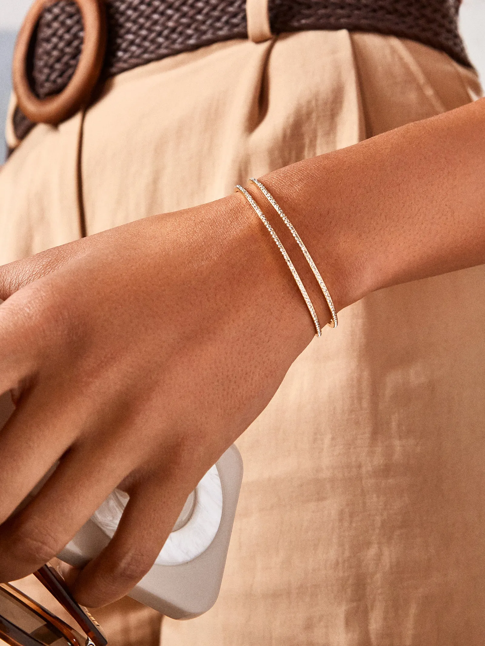 Val Cuff Bracelet - Gold/Pavé sold by BaubleBar product image thumbnail 2