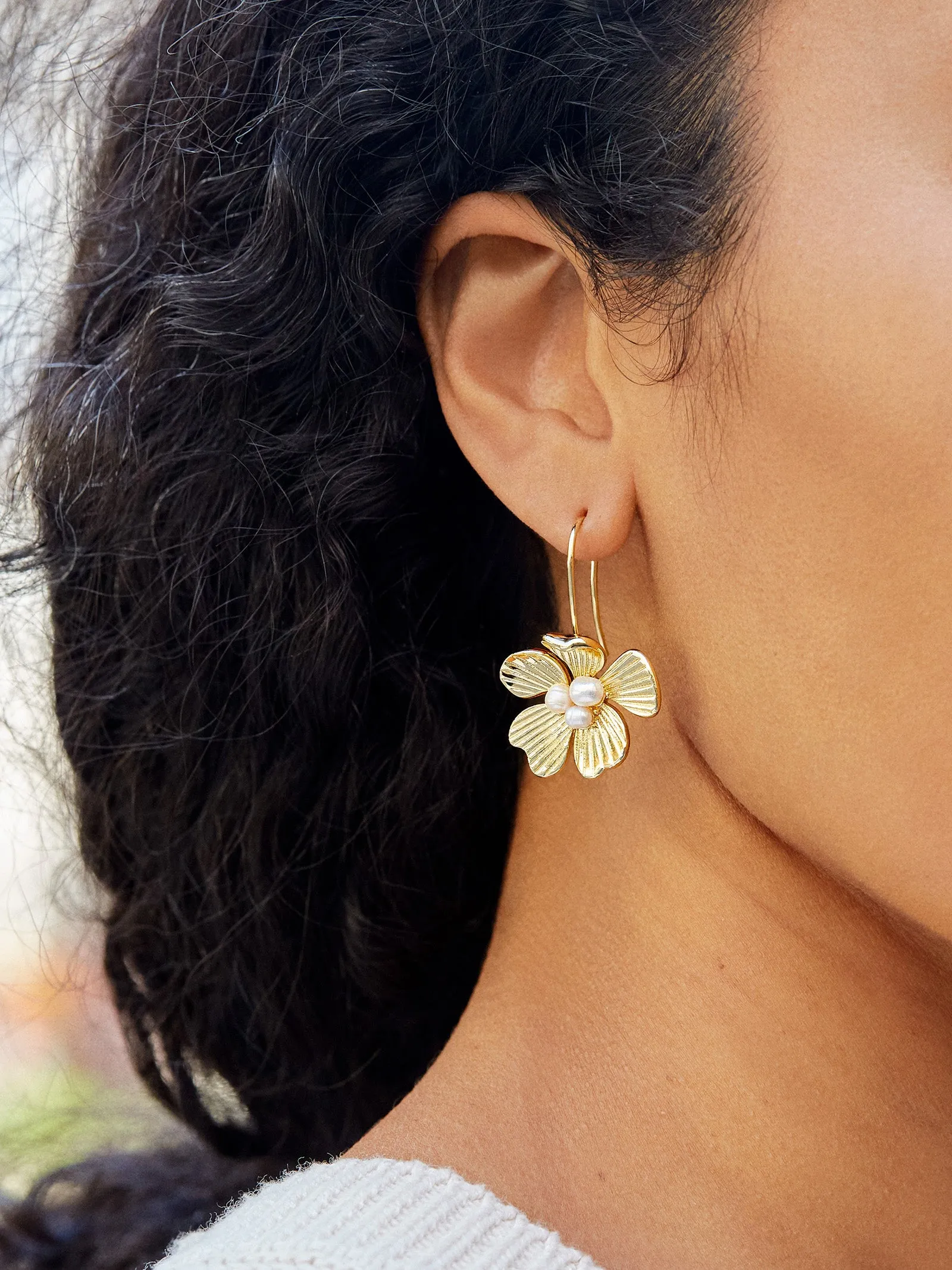 Lee Earrings - Gold sold by BaubleBar product image thumbnail 2