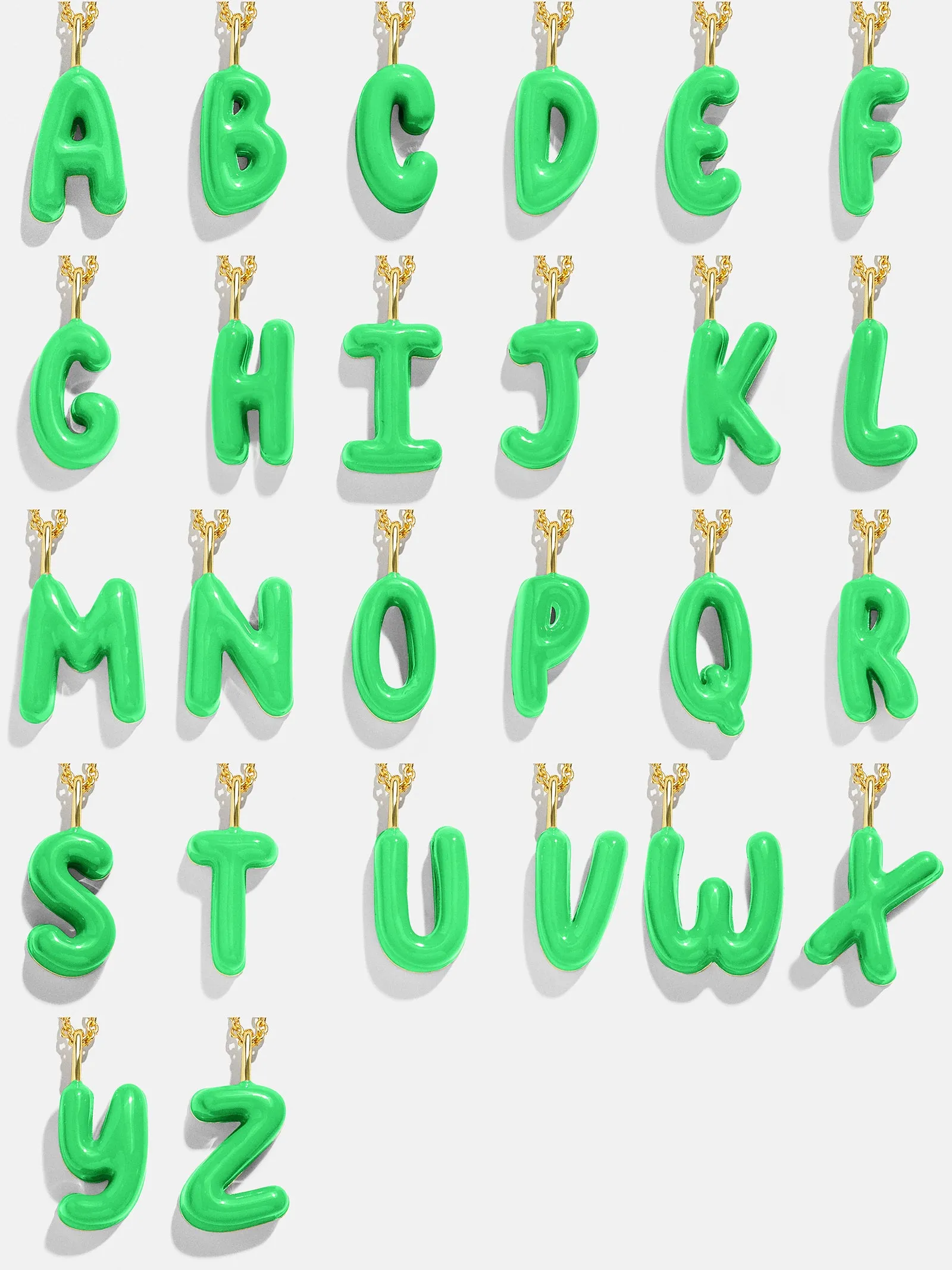 Mini Bubble Initial Enamel Necklace - Bright Green sold by BaubleBar product image thumbnail 3