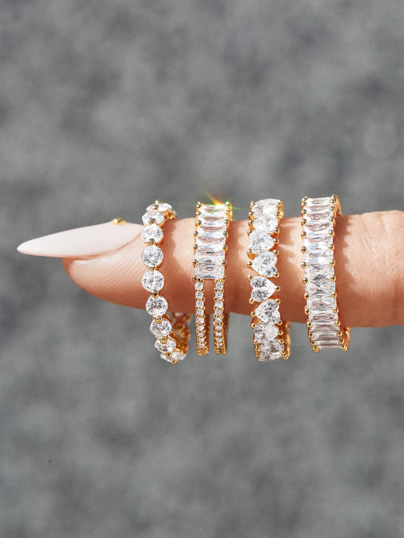 Mini Alidia Cubic Zirconia Ring - Clear sold by BaubleBar product image thumbnail 2