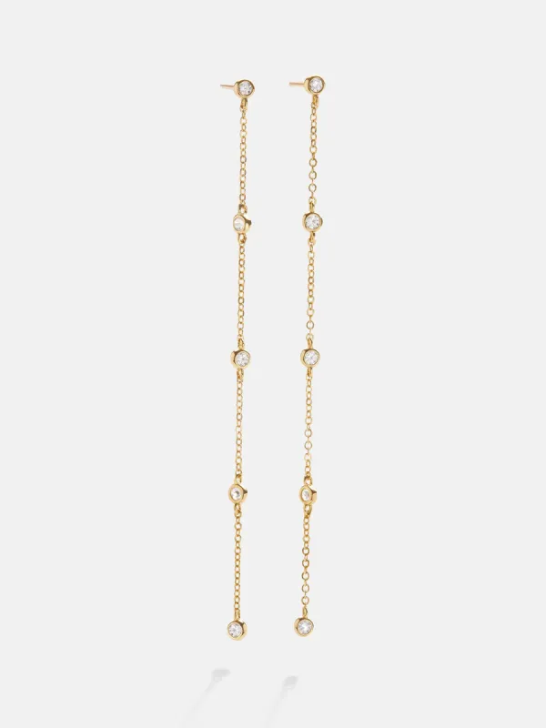 Yasmine 18K Gold Earrings - Gold/Pavé sold by BaubleBar