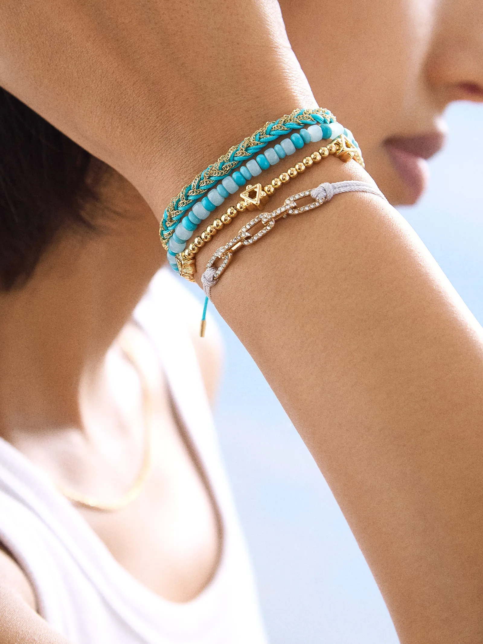 Gina Bracelet - Aqua sold by BaubleBar product image thumbnail 2