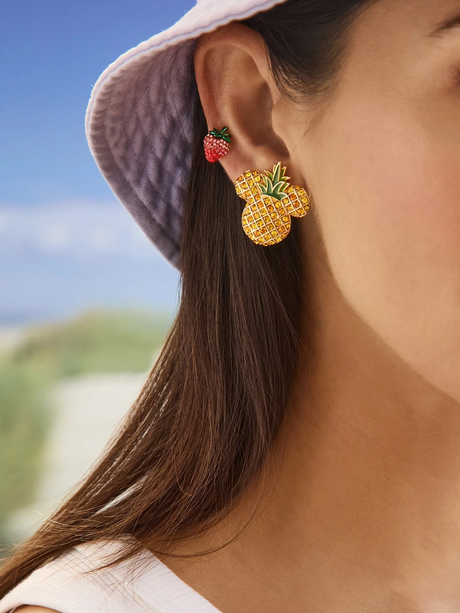 Mickey Mouse Disney Pineapple Earrings - Yellow sold by BaubleBar product image thumbnail 2