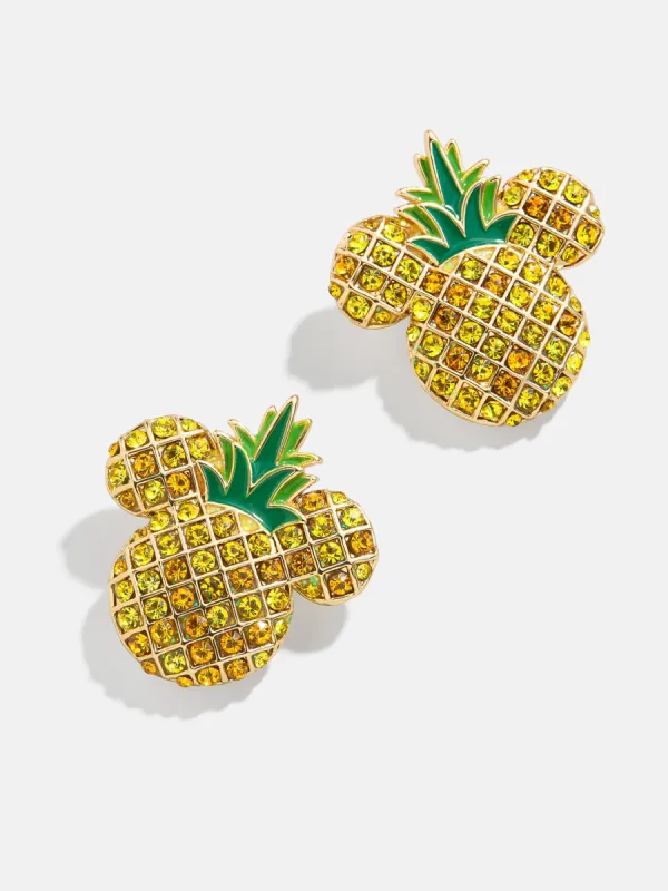 Mickey Mouse Disney Pineapple Earrings - Yellow sold by BaubleBar