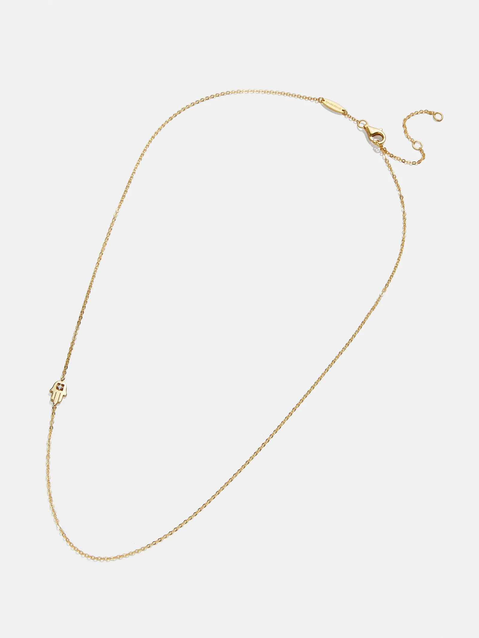18K Gold Asymmetrical Hamsa Necklace - Hamsa sold by BaubleBar product image thumbnail 3