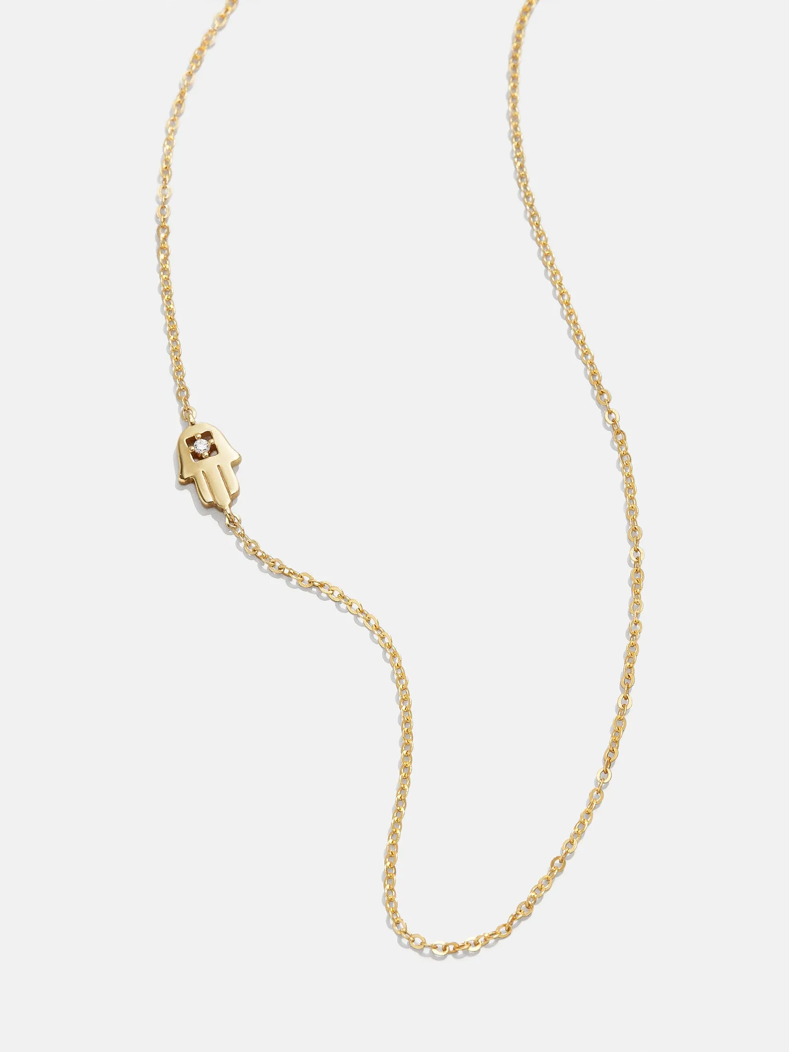 18K Gold Asymmetrical Hamsa Necklace - Hamsa sold by BaubleBar