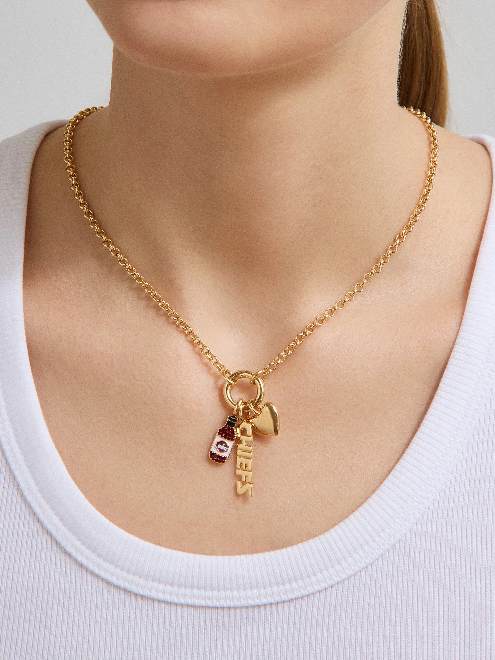 WEAR By Erin Andrews X BaubleBar Kansas City Chiefs Charm Necklace - Kansas City Chiefs sold by BaubleBar product image thumbnail 2