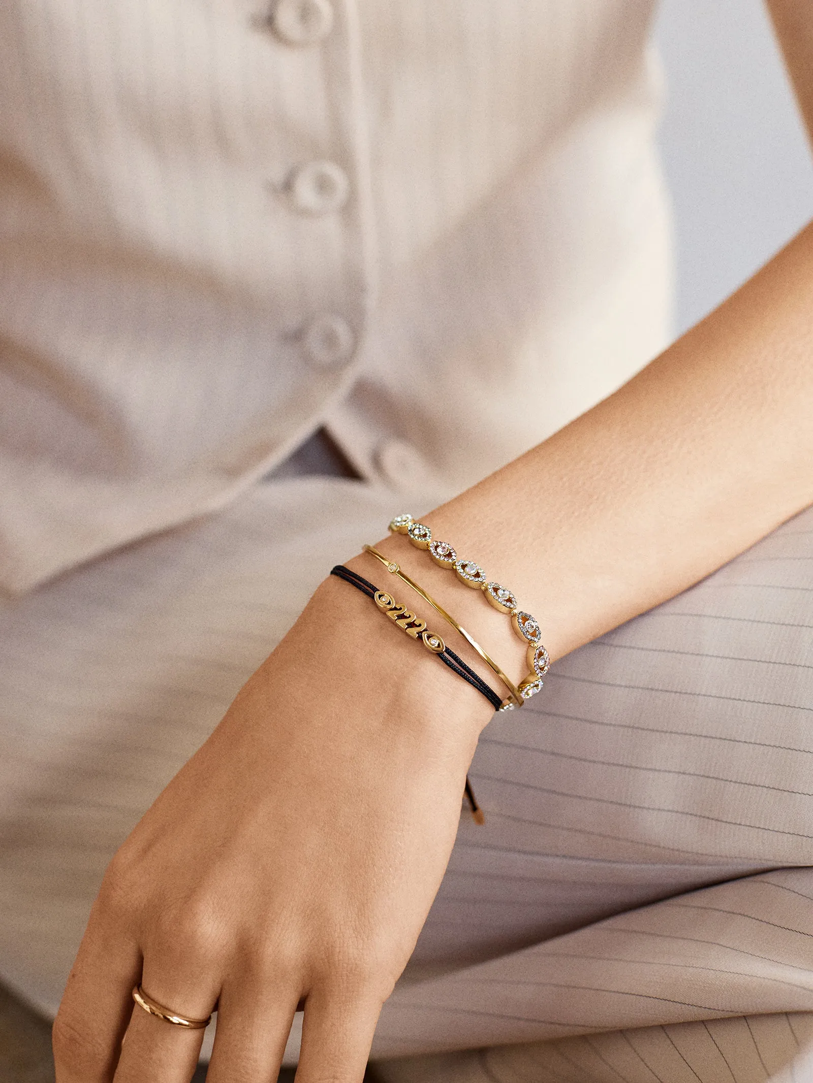 Evil Eye Tennis Bracelet - Neutral sold by BaubleBar product image thumbnail 2