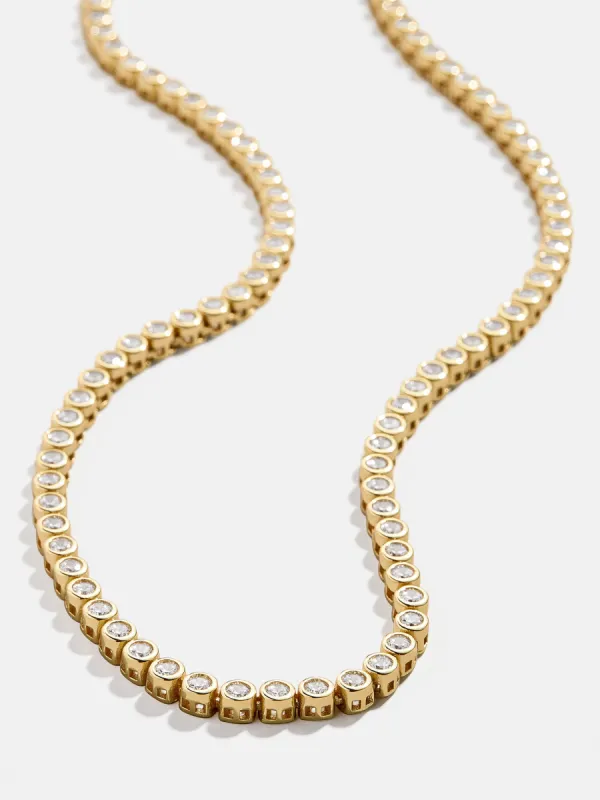 Amalie Bezel Tennis Necklace sold by BaubleBar