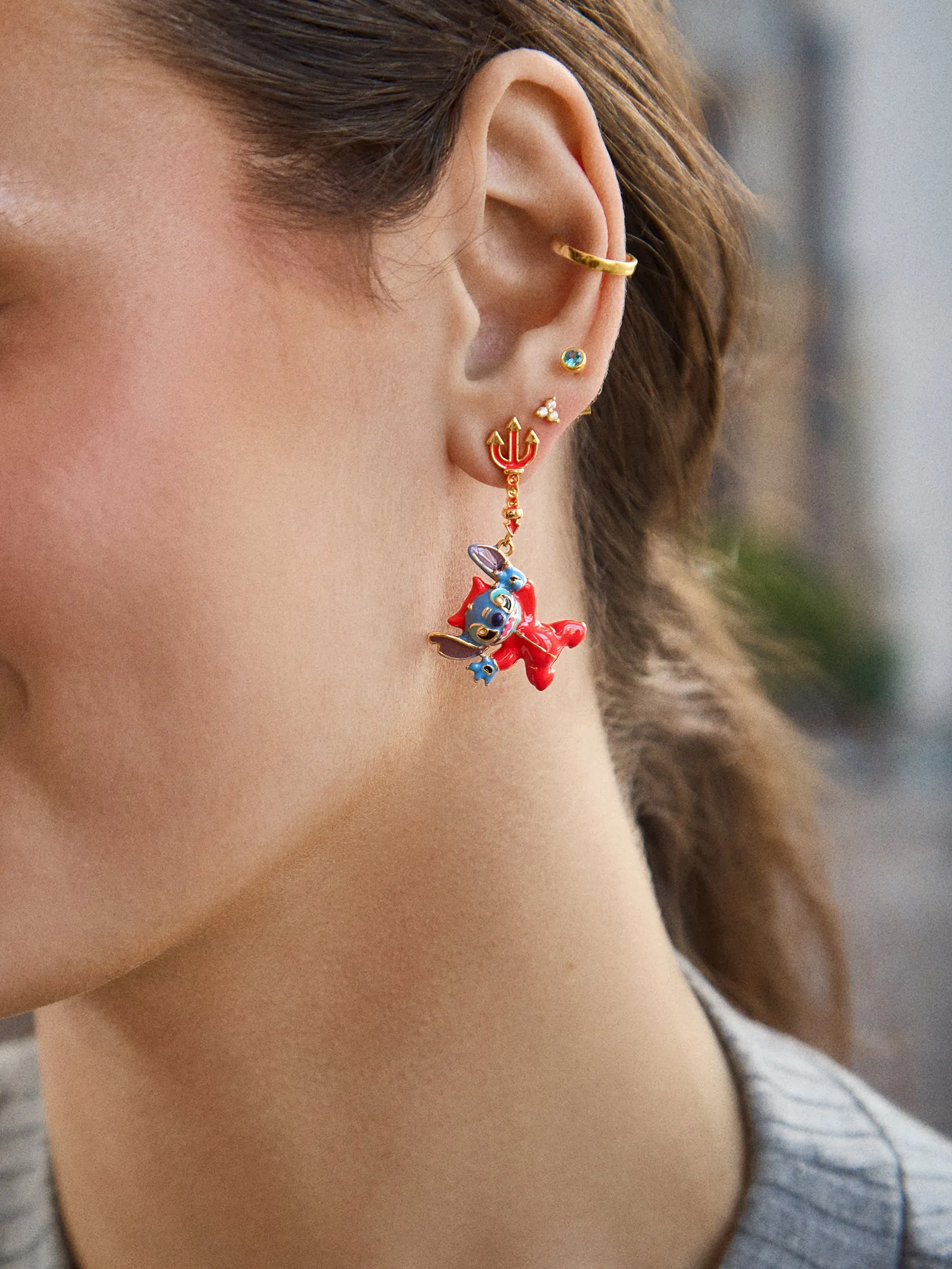 Stitch Disney Devil Earrings - Red sold by BaubleBar product image thumbnail 2