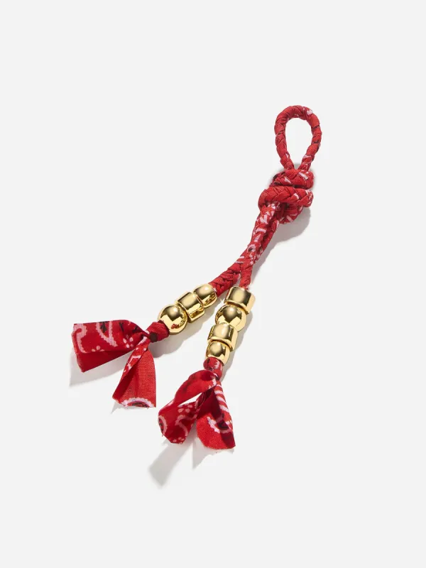 Braided Bandana Bag Charm - Red sold by BaubleBar