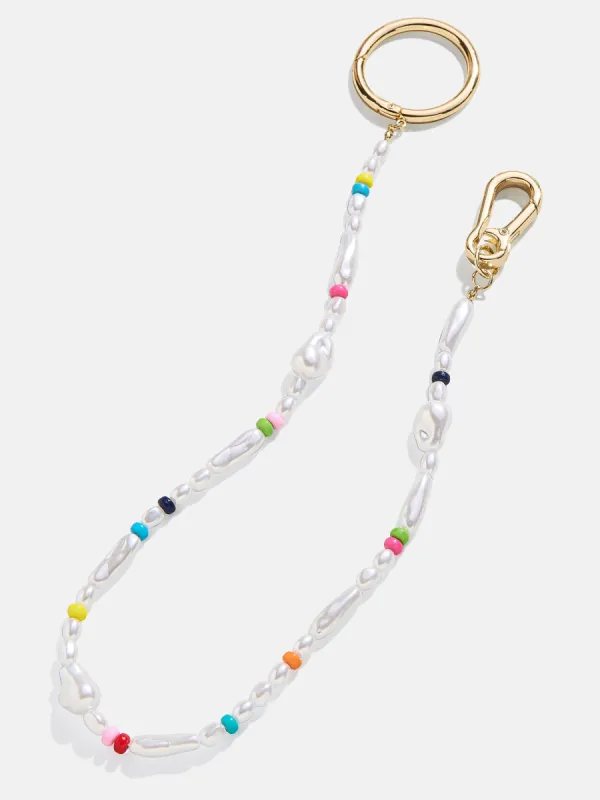Raina Beaded Bag Charm - White/Multi sold by BaubleBar