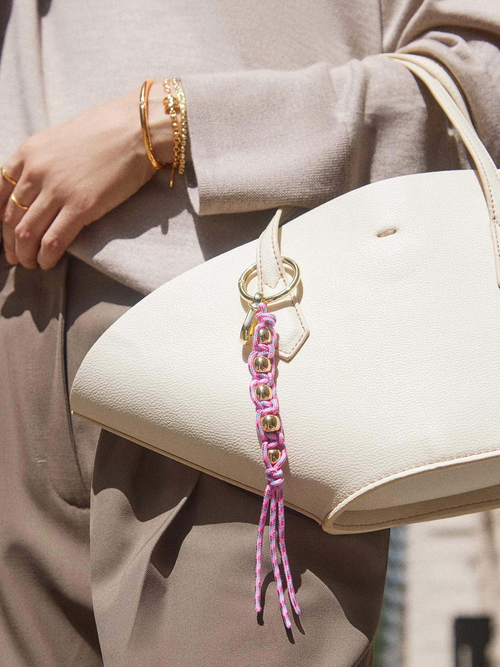 Aria Bag Charm - Pink sold by BaubleBar product image thumbnail 2