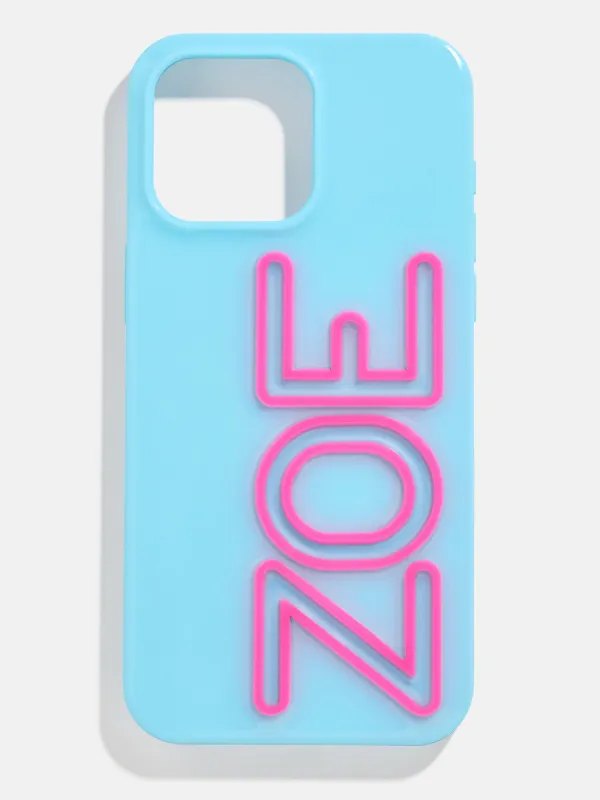 Fine Line Custom iPhone Case - Light Blue/Hot Pink sold by BaubleBar