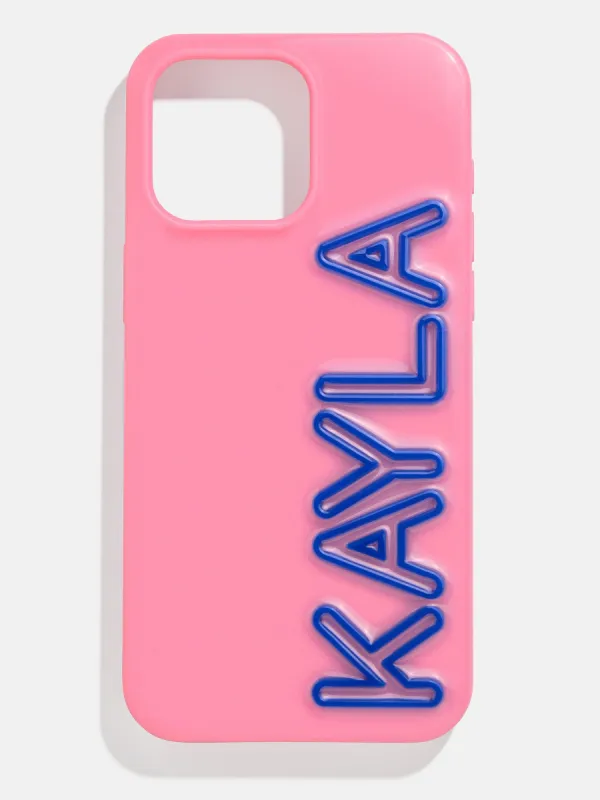 Fine Line Custom iPhone Case - Pink/Cobalt sold by BaubleBar