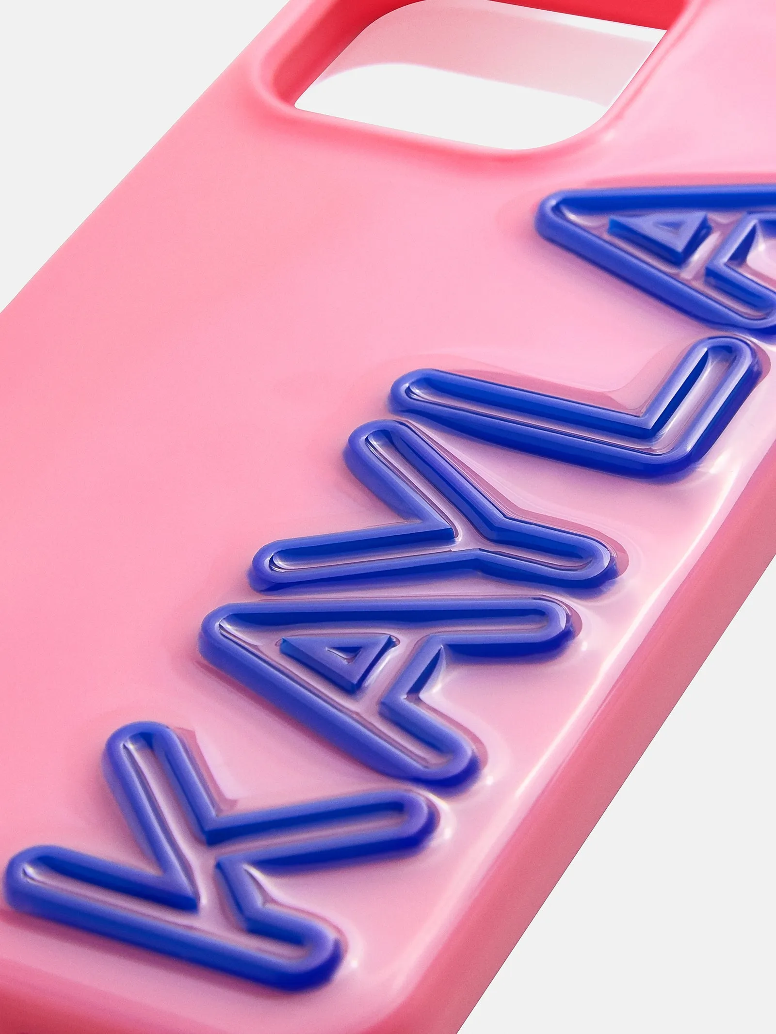 Fine Line Custom iPhone Case - Pink/Cobalt sold by BaubleBar product image thumbnail 2